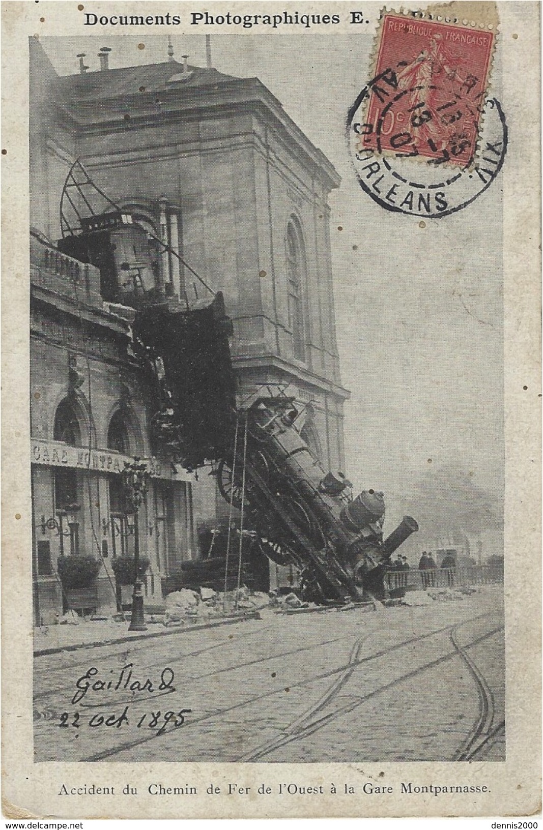 Accident Du Chemin De Fer De L'Ouest à La Gare Montparnasse - Arrondissement: 14