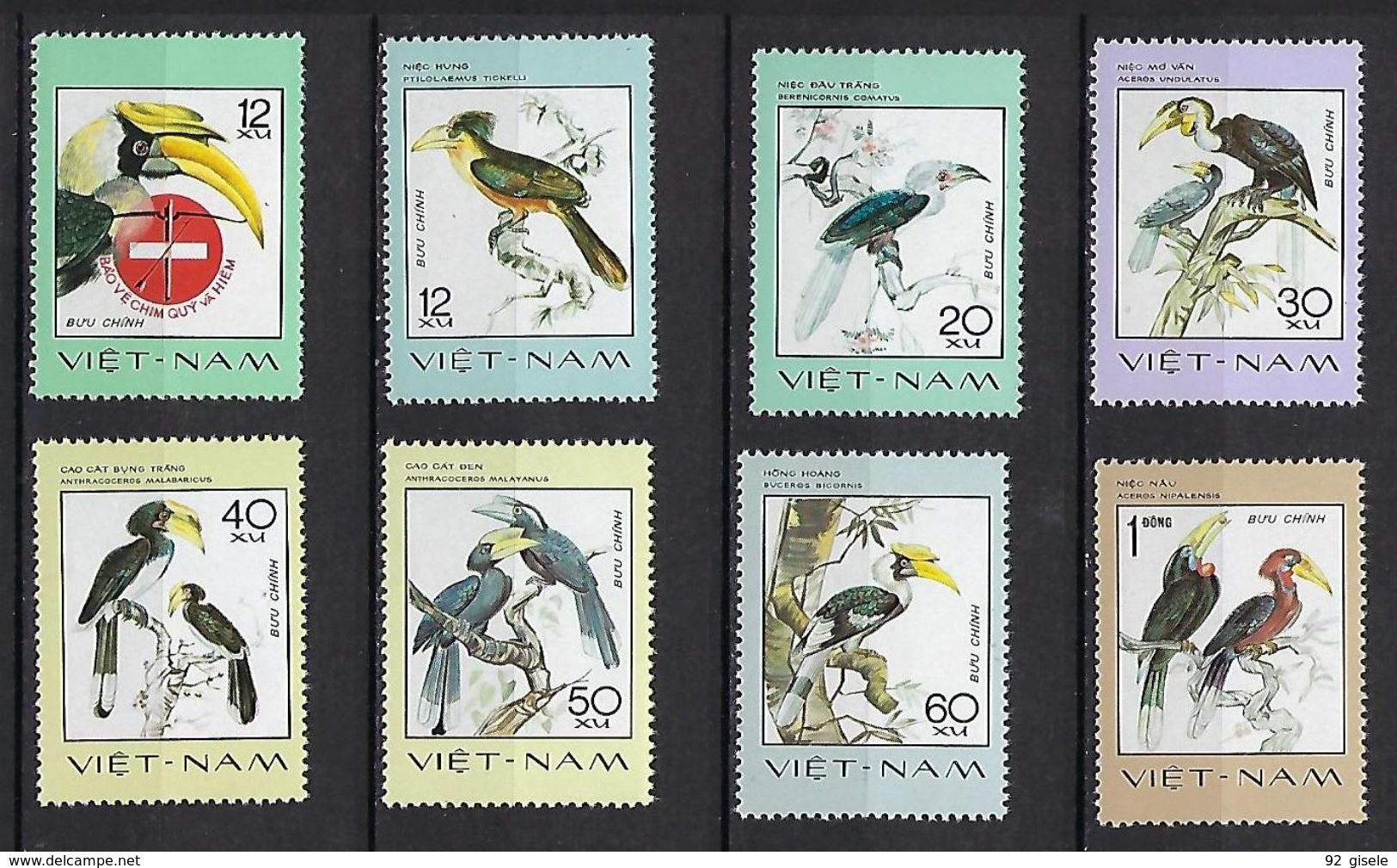 Vietnam YT 40 à 47 " Oiseaux Rares " 1977 Neuf** MNH - Vietnam
