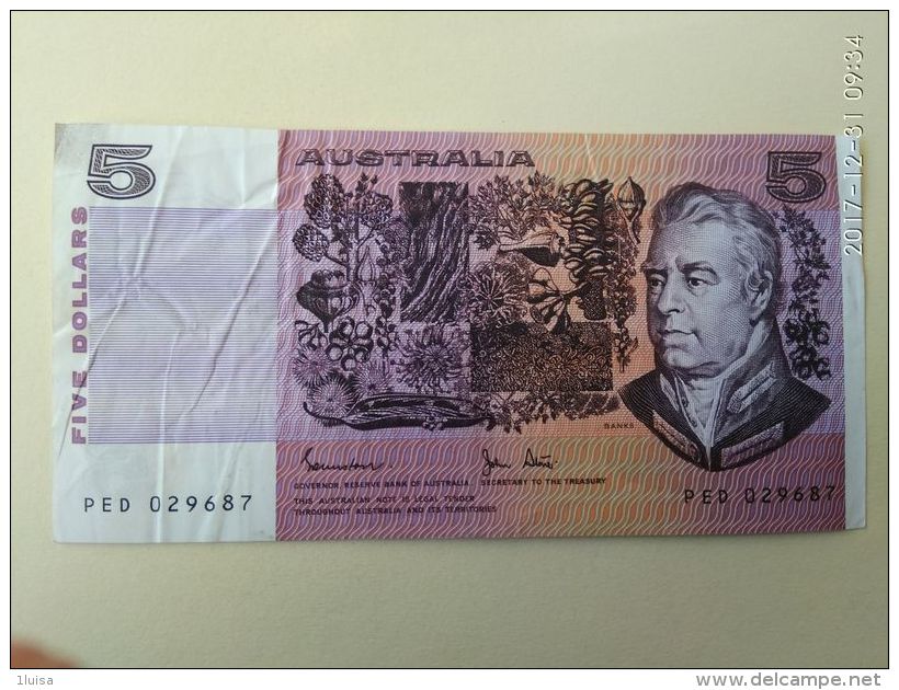 5 Dollari 1974-91 - 1974-94 Australia Reserve Bank (papier)