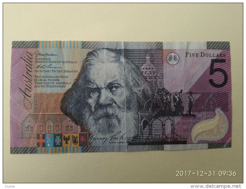 5 Dollari - 1974-94 Australia Reserve Bank (papier)