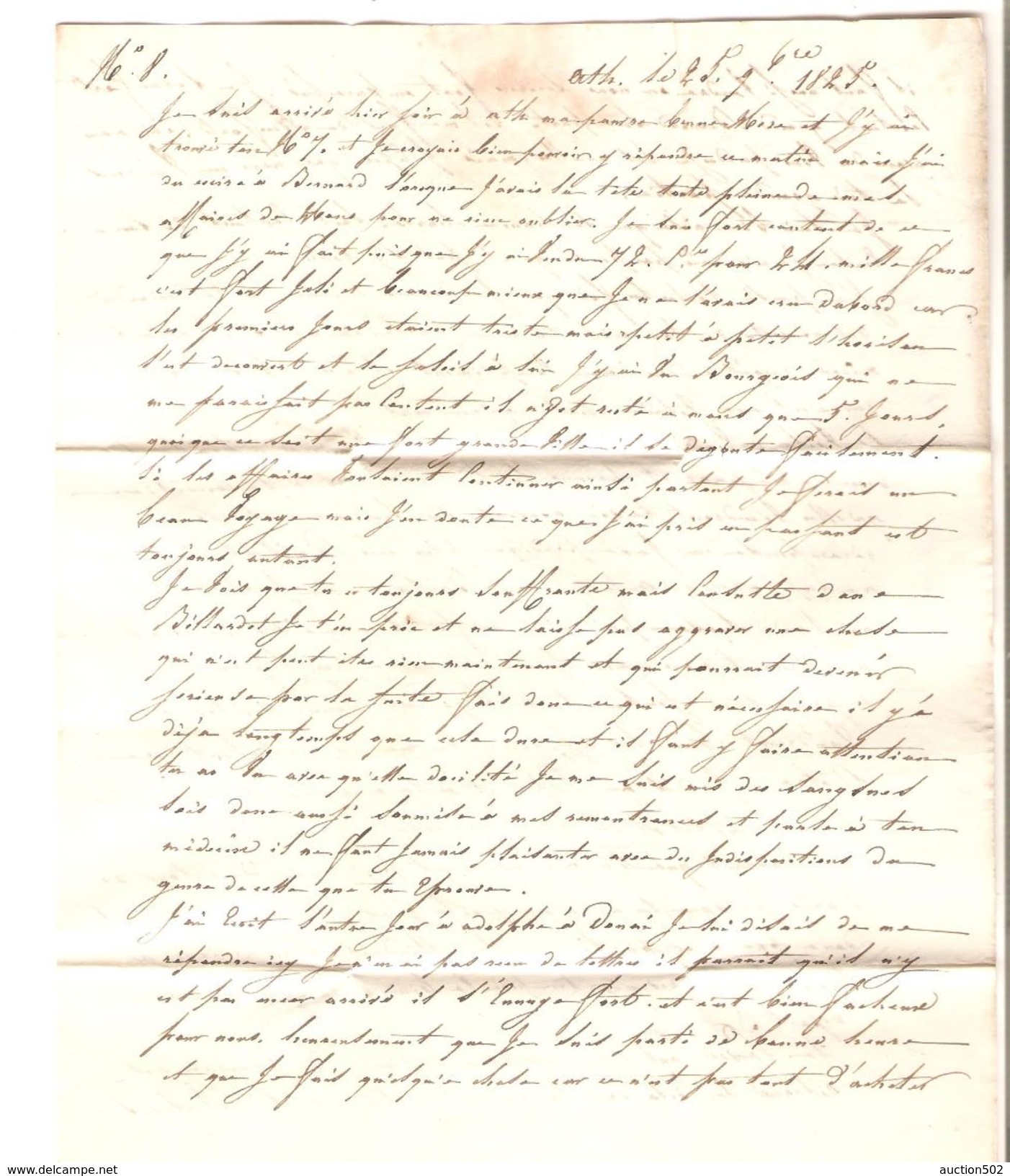 LAC écrit De Ath Pour Beaune Griffe L.P.B.1.R & Ath (R) + Pays-Bas Par Lille Port 12 PR5076 - 1815-1830 (Hollandse Tijd)