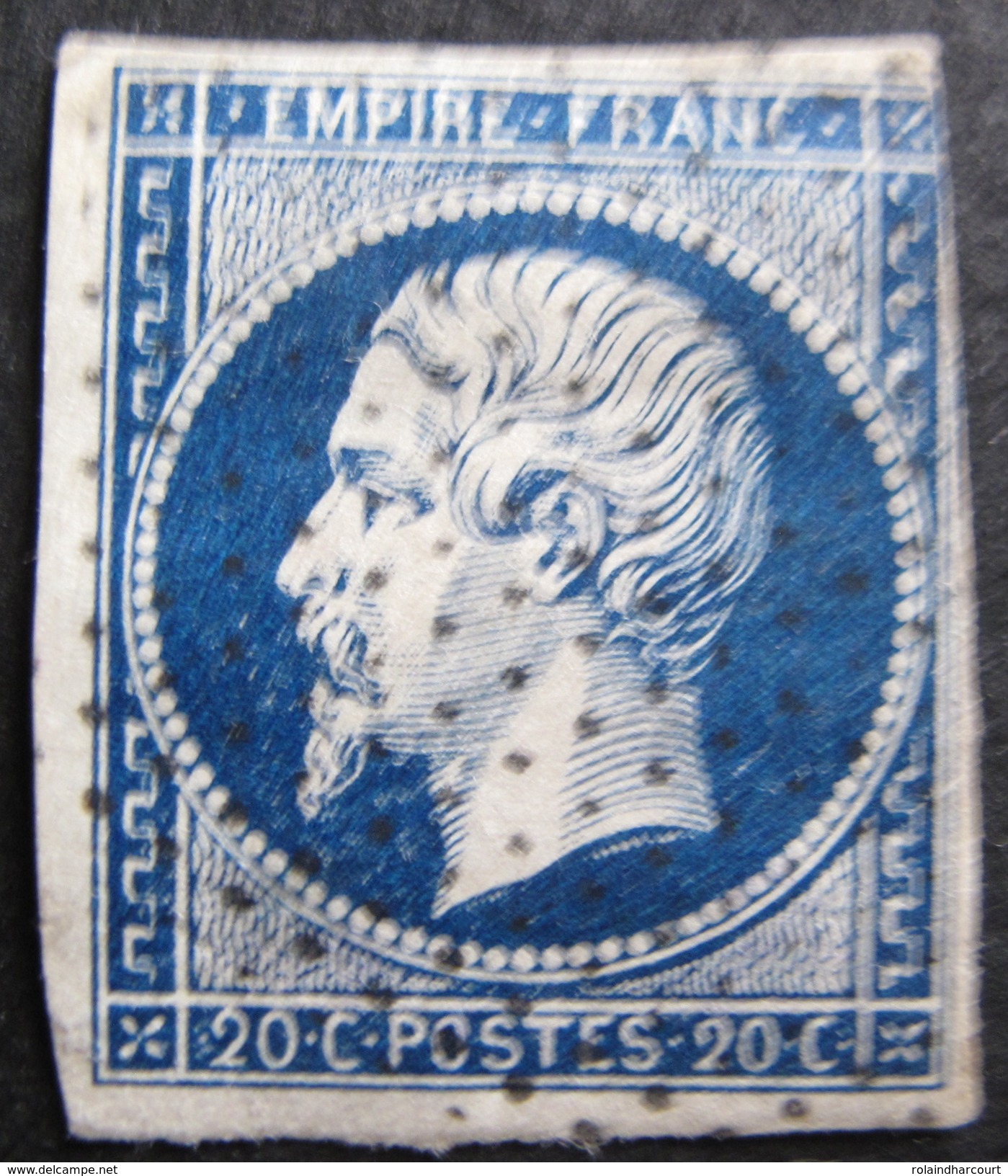 LOT R1631/2049 - NAPOLEON III N°14Aa Bleu Foncé - POINTILLES FINS - 1853-1860 Napoléon III