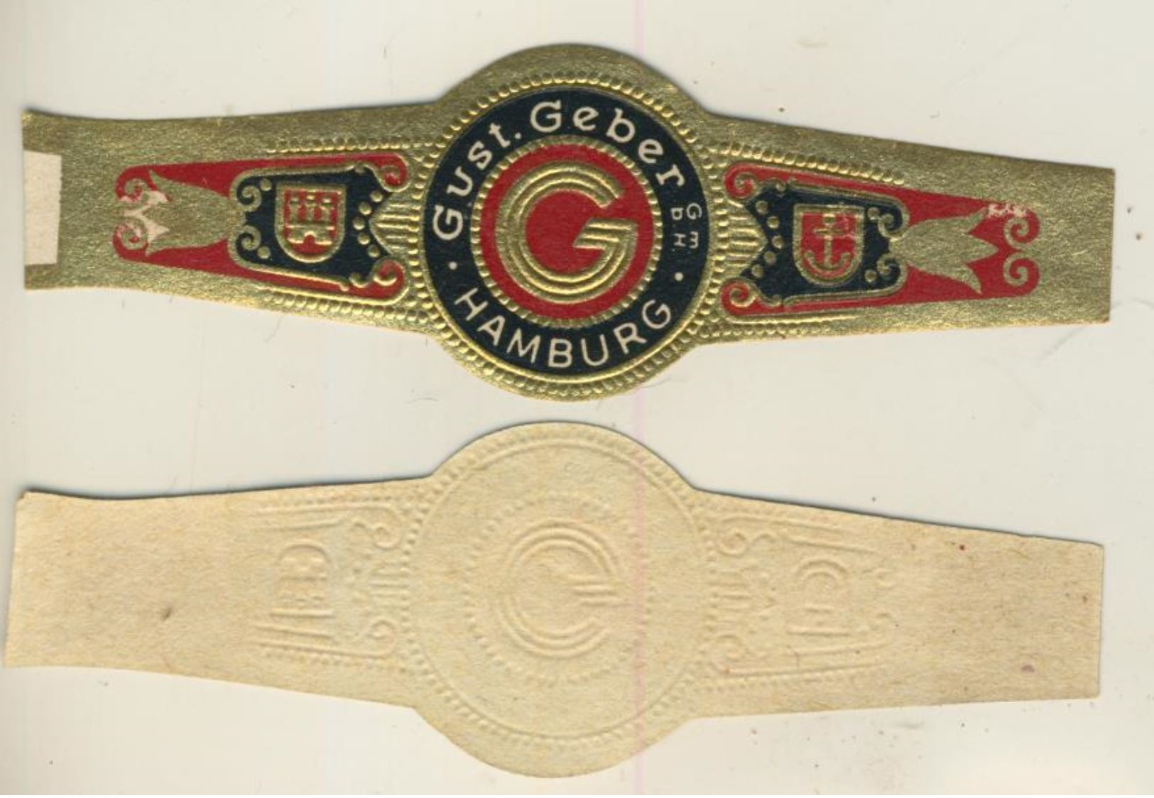 Hamburg - Zigarrenbauchbinde -  Gust.-Geber (51721) - Labels