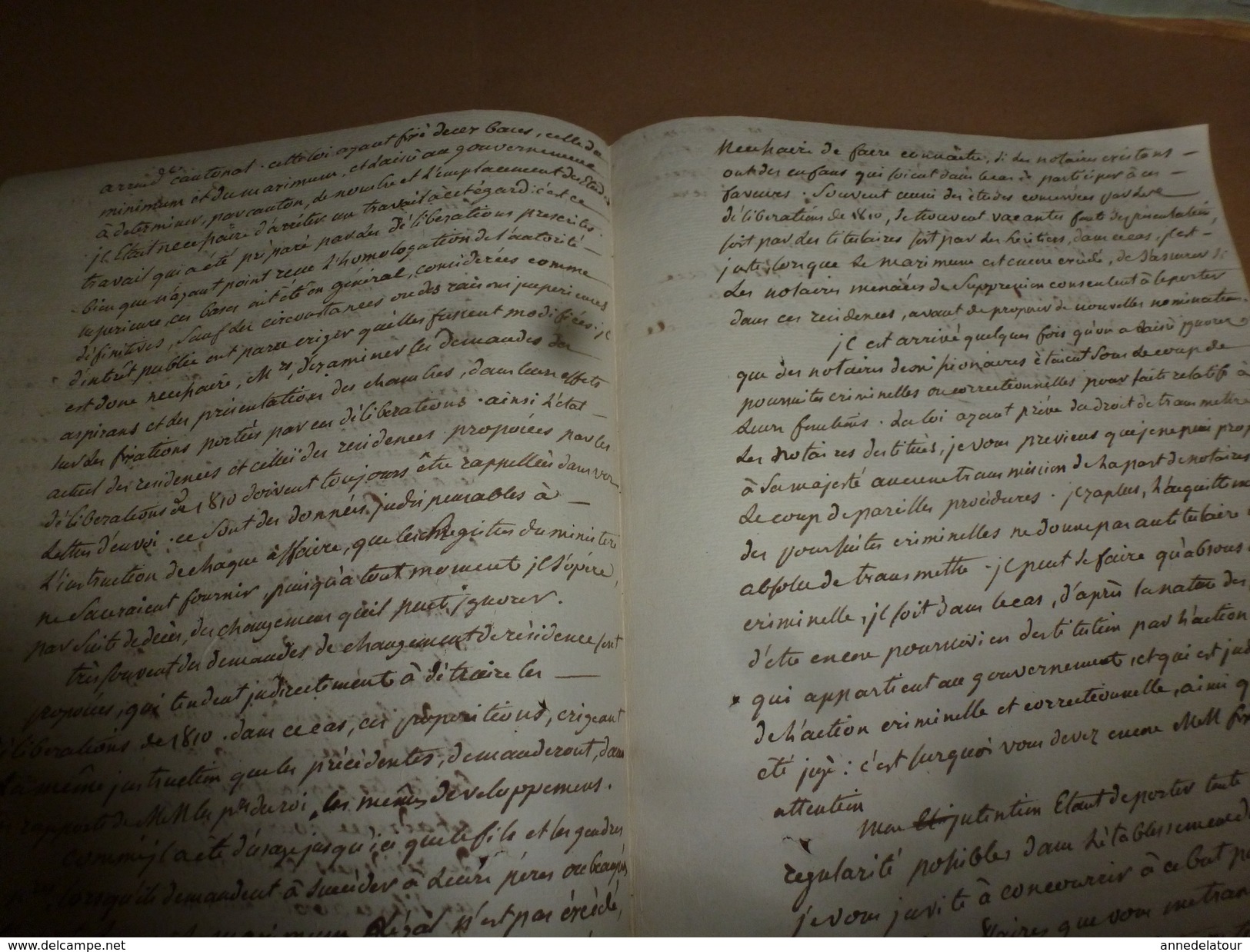 1819  Mise En Garde Aux Notaires Peu Scrupuleux Sur Les Insuffisance D'instruction, Par H. De Serre , Garde Des Sceaux - Manuscrits