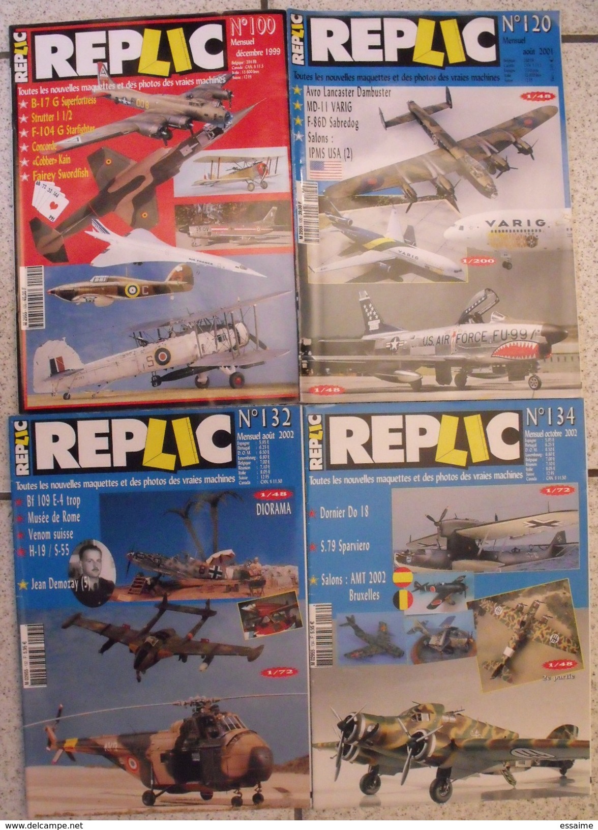 Lot De 4 Revues Replic. Maquette Avion Aviation 1999-2002 - Aviation