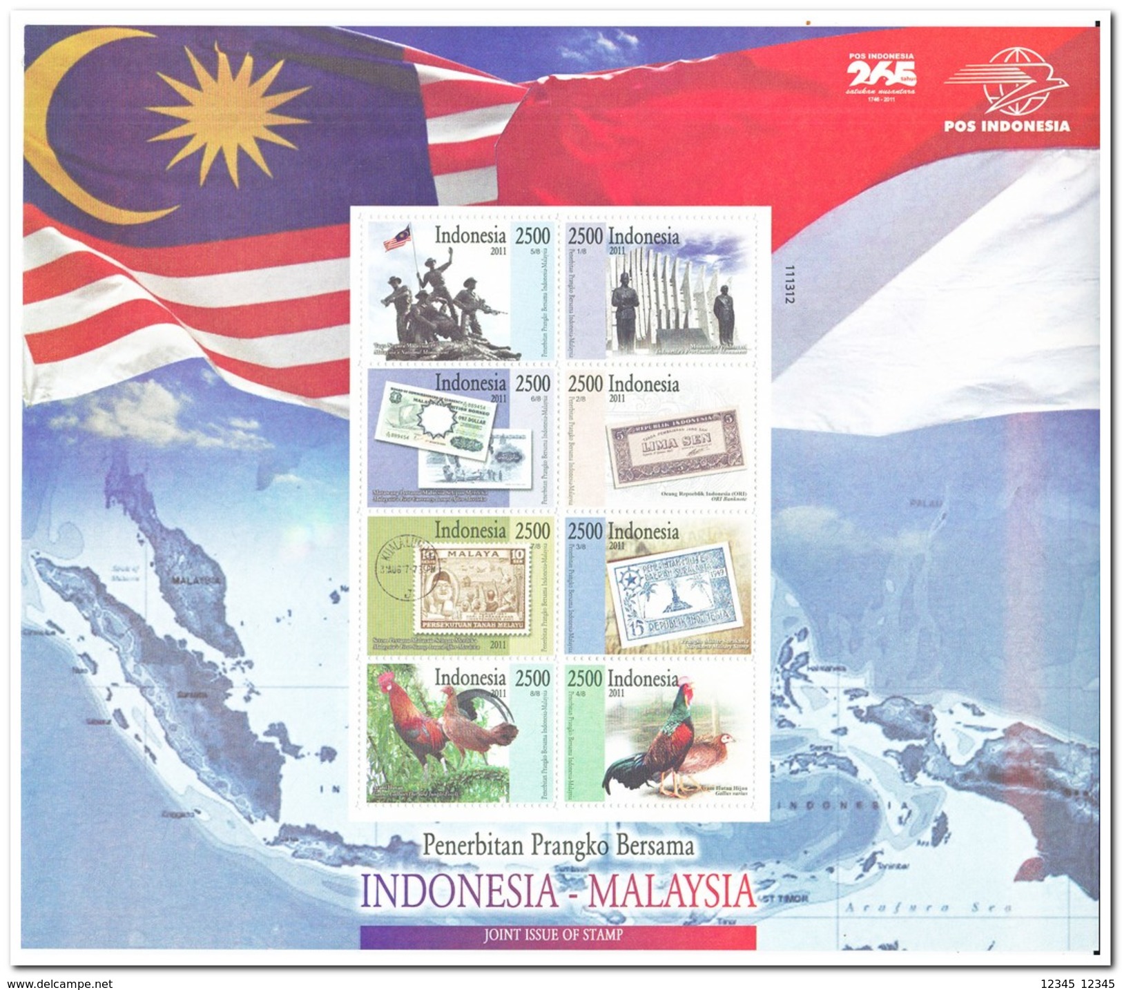 Indonesië 2011, Postfris MNH, Joint Issue With Malaysia - Indonesië