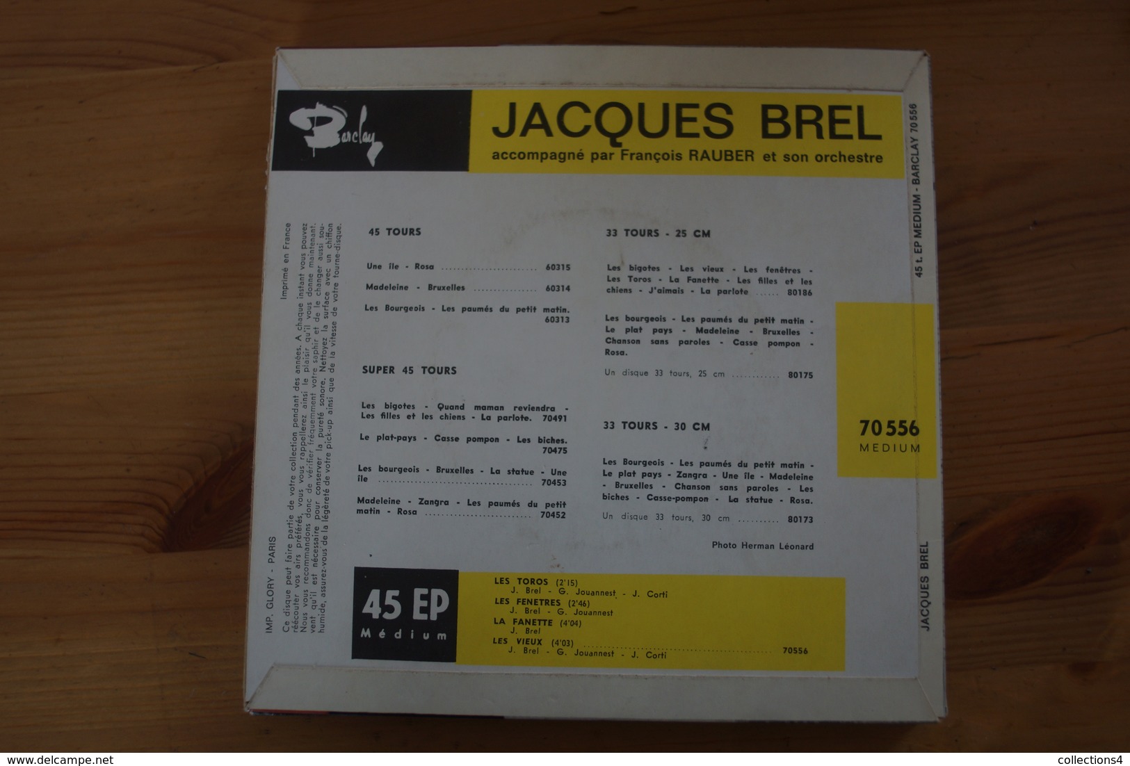 JACQUES BREL  LES TOROS EP DE 1963 LANGUETTE (VARIANTE) - Formats Spéciaux