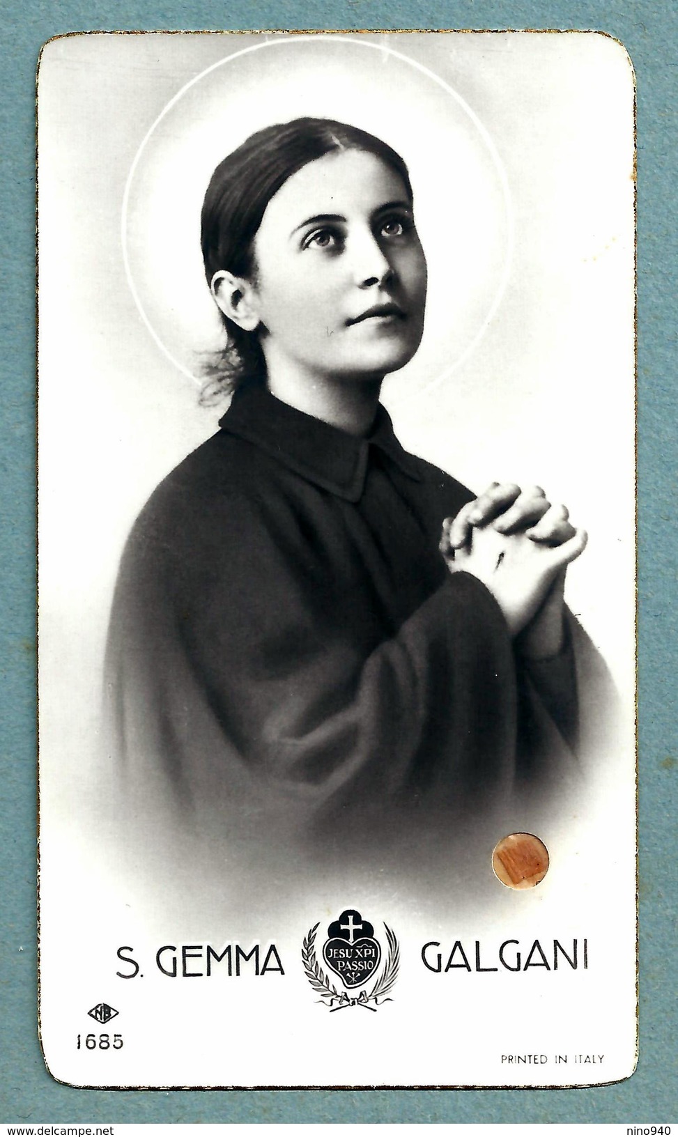 S. GEMMA GALGANI - CON RELIQUIA  - Mm. 56 X 100 - E - RB - EDIZ. NB - N.1685 - Religión & Esoterismo