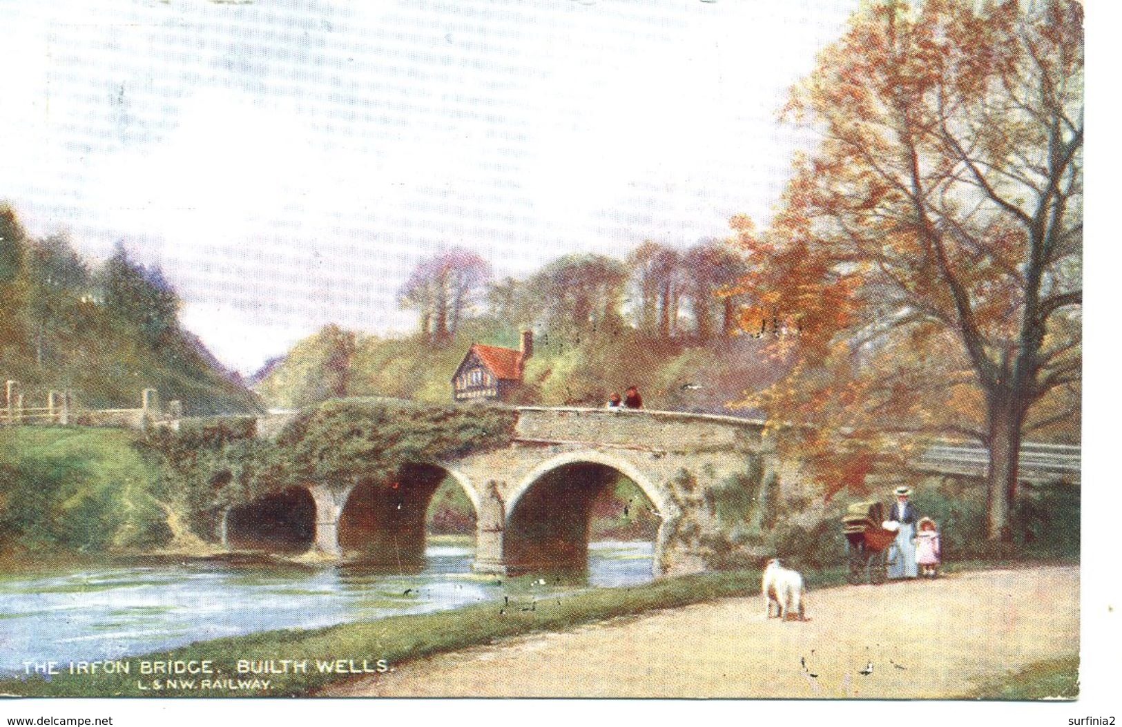 BUILTH WELLS - THE IRFON BRIDGE - LNWR OFFICIAL - Breconshire
