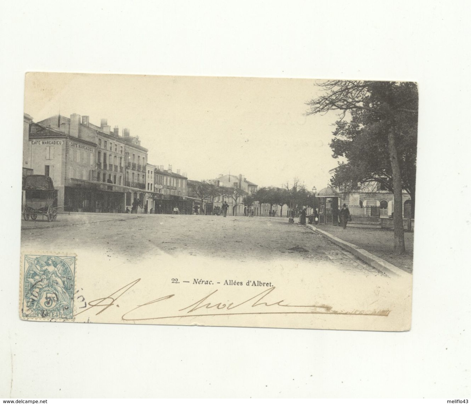 47/ CPA 1900  - Nérac - Allées D'Albret - Nerac