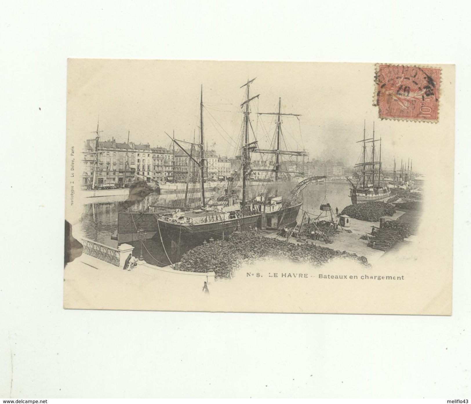 76/ CPA 1900  - Le Havre - Bateaux En Chargement - Port