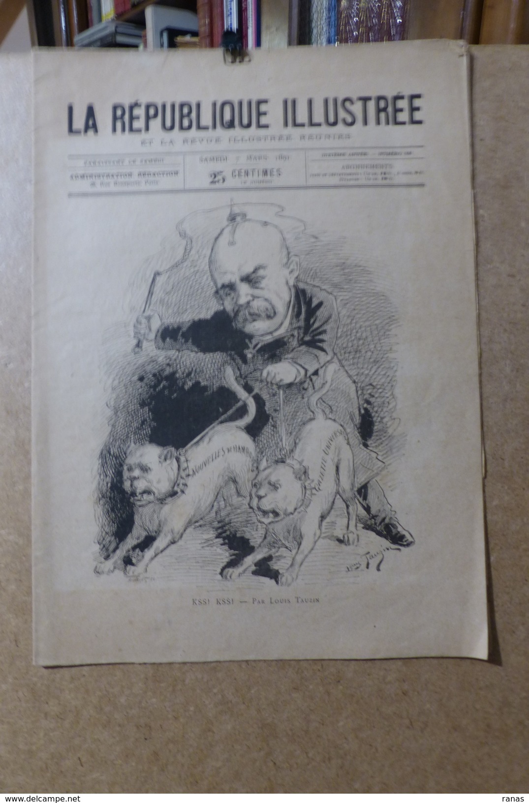 Revue Journal La République Illustrée Satirique Caricature 38 X 27 Germany Allemagne Bismarck  De 1891 - 1850 - 1899