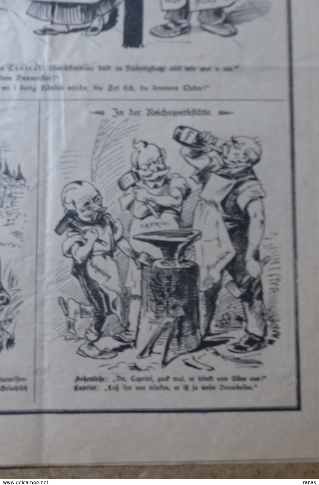 Revue Journal NEBELSPALTER Satirique Caricature 36 X 27,5 Germany Allemagne Bismarck N° 4 De 1896 Marianne Bourgeois - 1850 - 1899