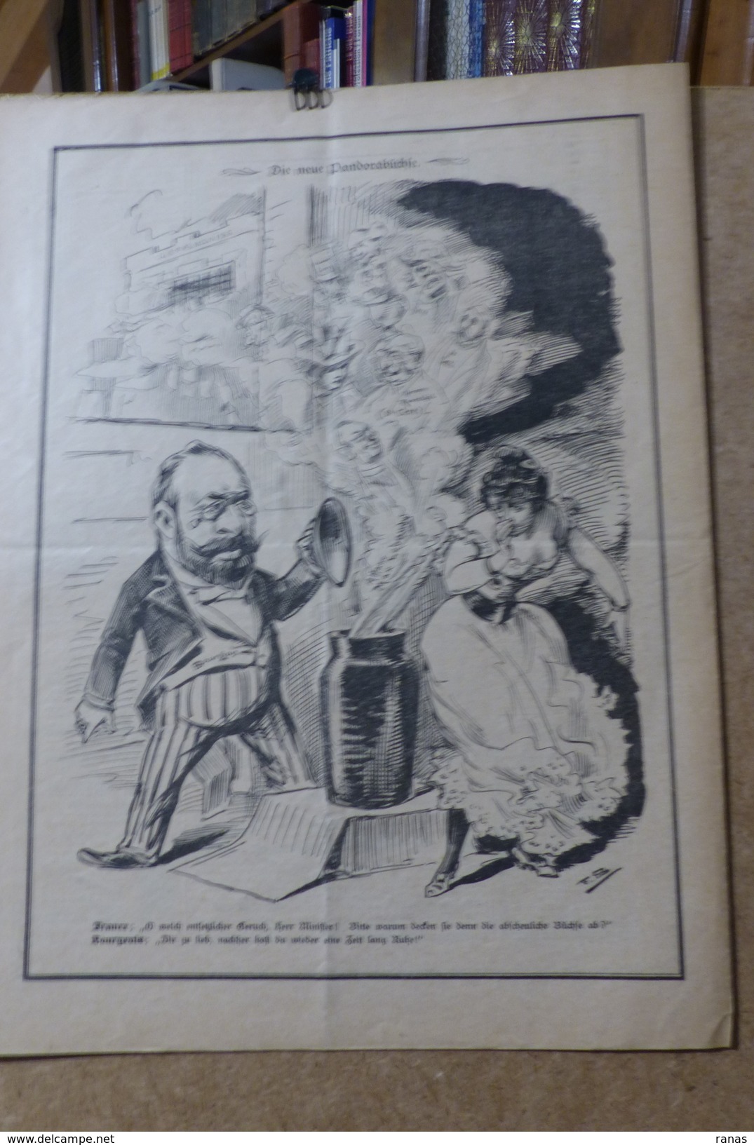 Revue Journal NEBELSPALTER Satirique Caricature 36 X 27,5 Germany Allemagne Bismarck N° 4 De 1896 Marianne Bourgeois - 1850 - 1899