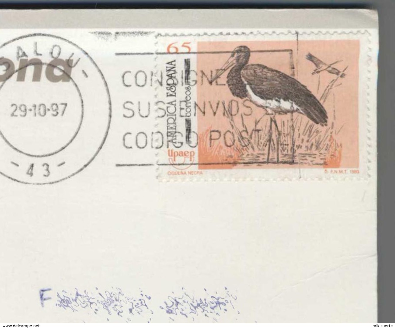 C2783 Espana Postal History 1997 UPAEP ANIMAL BIRD (m) - Briefe U. Dokumente