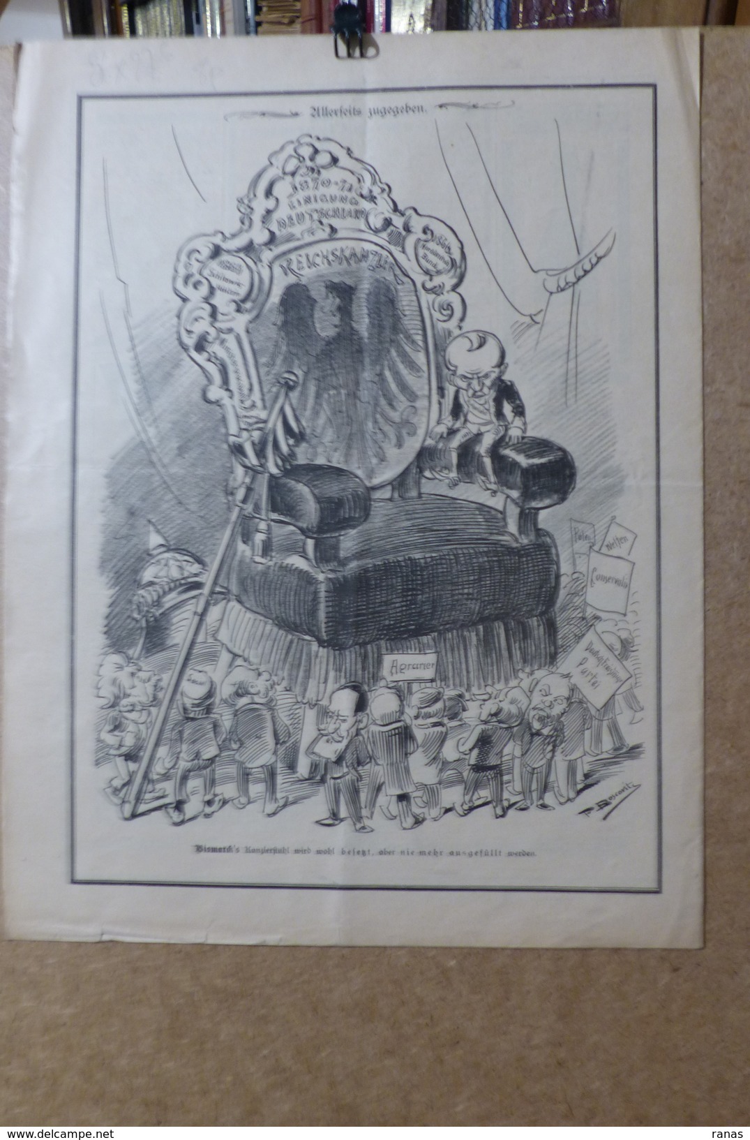 Revue Journal NEBELSPALTER Satirique Caricature 36 X 27,5 Germany Allemagne Bismarck N° 32 De 1898 Pot De Chambre - 1850 - 1899