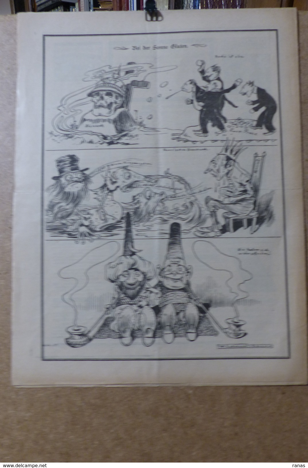 Revue Journal NEBELSPALTER Satirique 36 X 27,5 Germany Allemagne Bismarck N° 35 De 1898 Pot De Chambre Turquie Opium - 1850 - 1899