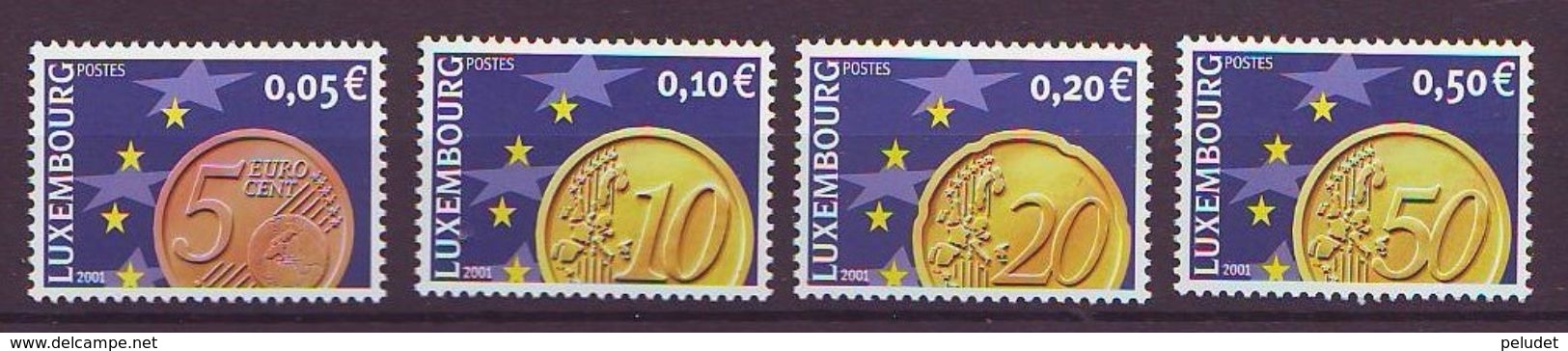 Luxemburg - 2001, Euro 6v ** Mi 1544/49 - Neufs