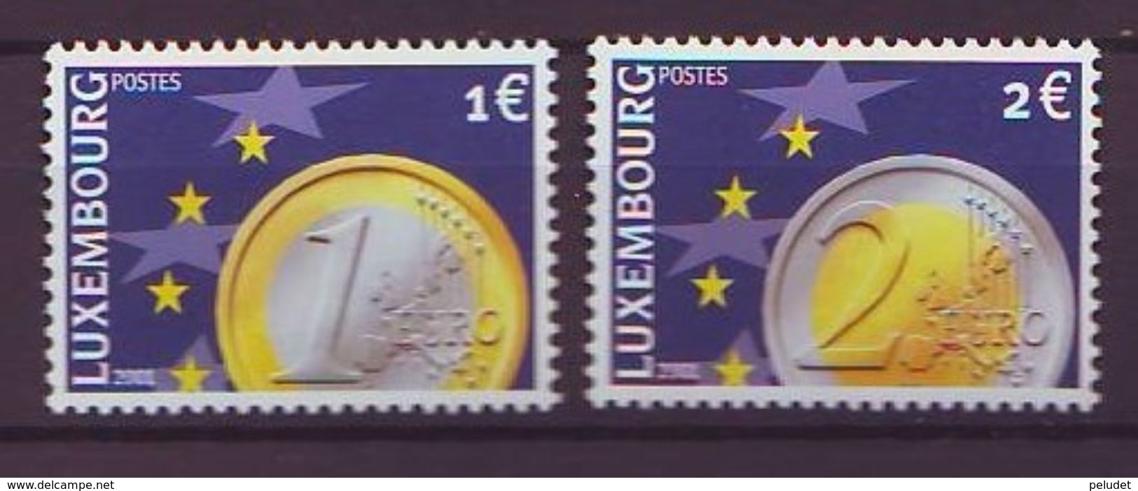 Luxemburg - 2001, Euro 6v ** Mi 1544/49 - Neufs