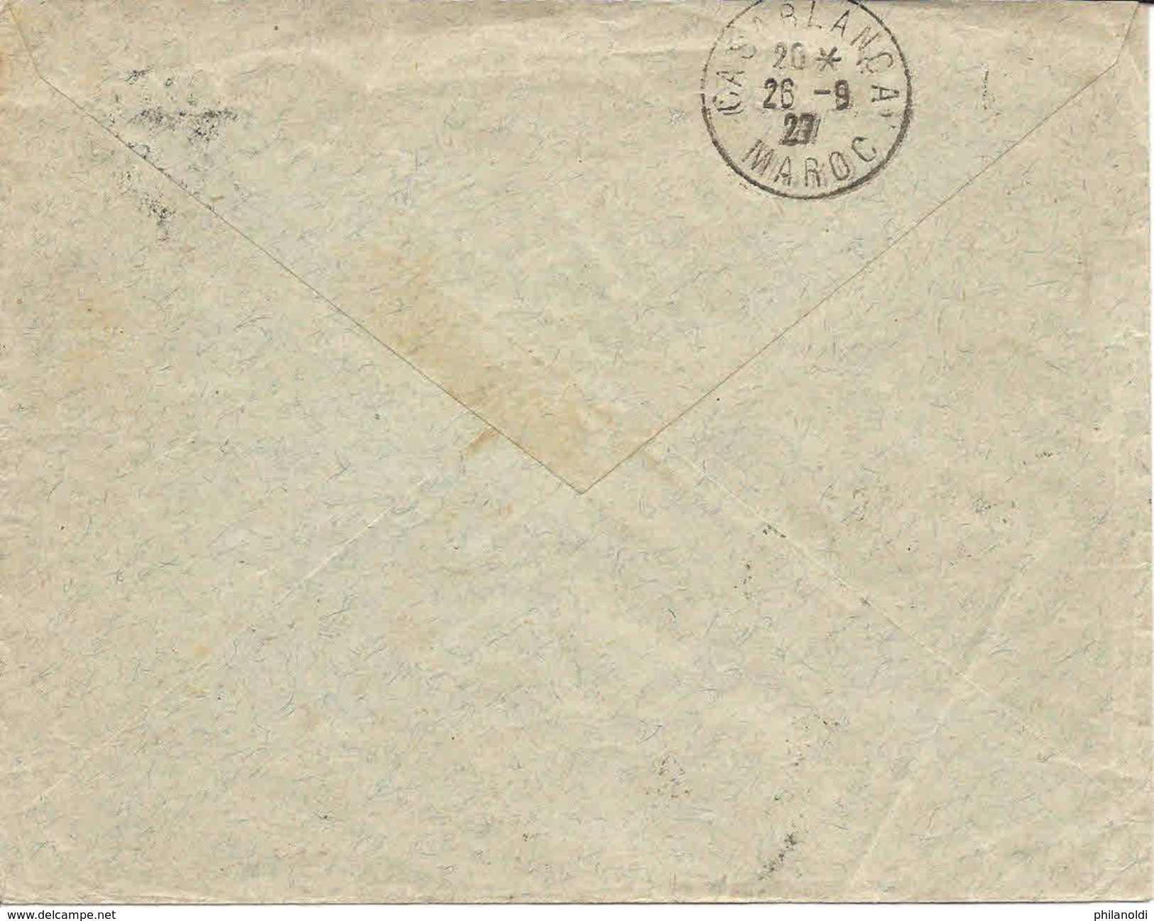 1927 LAUSANNE LA SALLAZ Lettre Poste Aérienne Pour Casablanca Maroc, Via Genève Poste Aérienne. - Sonstige & Ohne Zuordnung