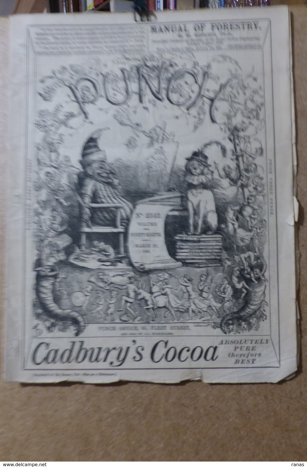 Revue Journal PUNCH Satirique Caricature 29 X 22,5 Germany Allemagne Bismarck N° 2542 De 1890 Guillaume II - 1850 - 1899