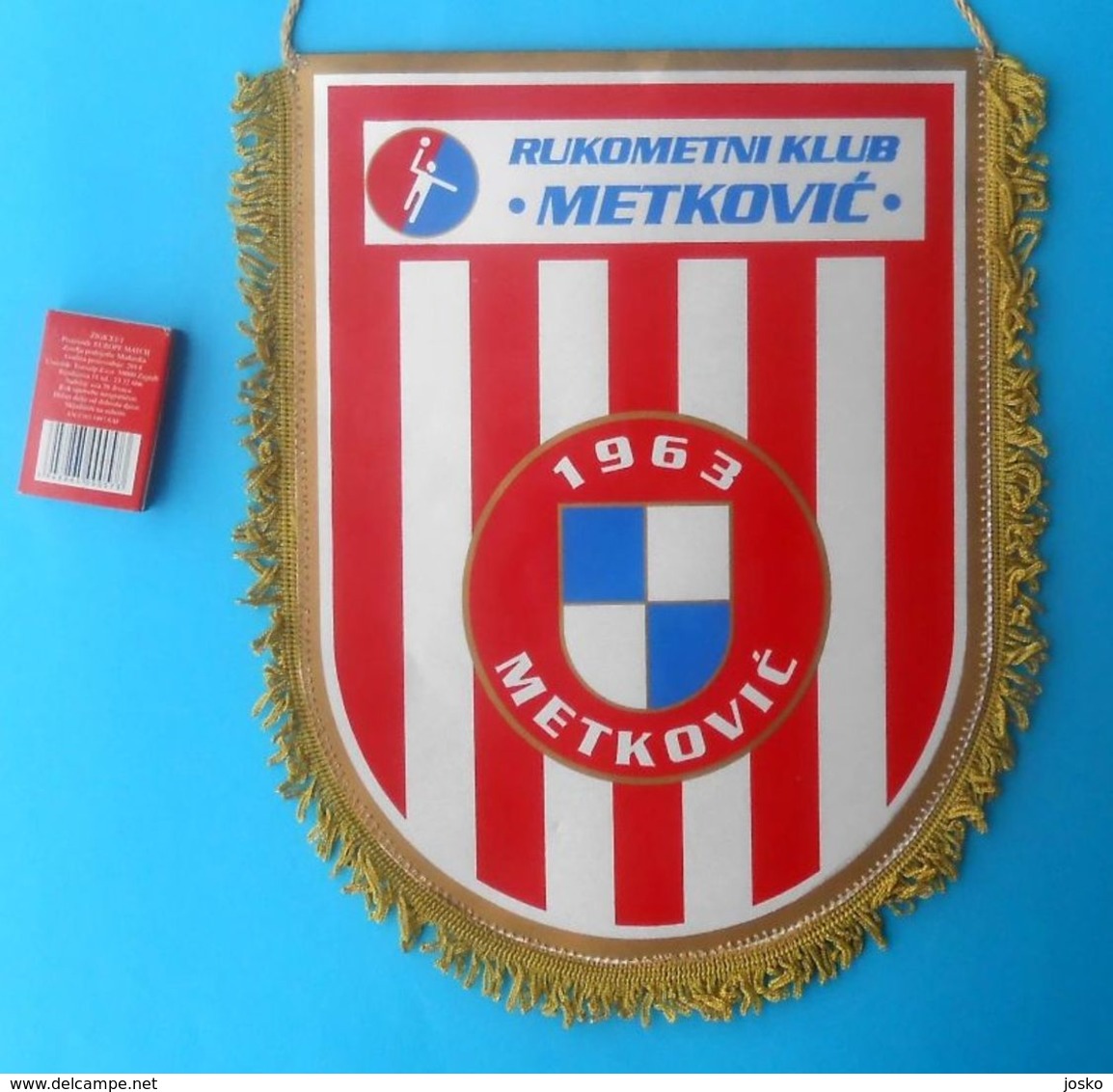 HANDBALL CLUB METKOVIC - Croatia Large Captain's Club Pennant * Hand-ball Balonmano Pallamano Kroatien Croatie Croacia - Handbal