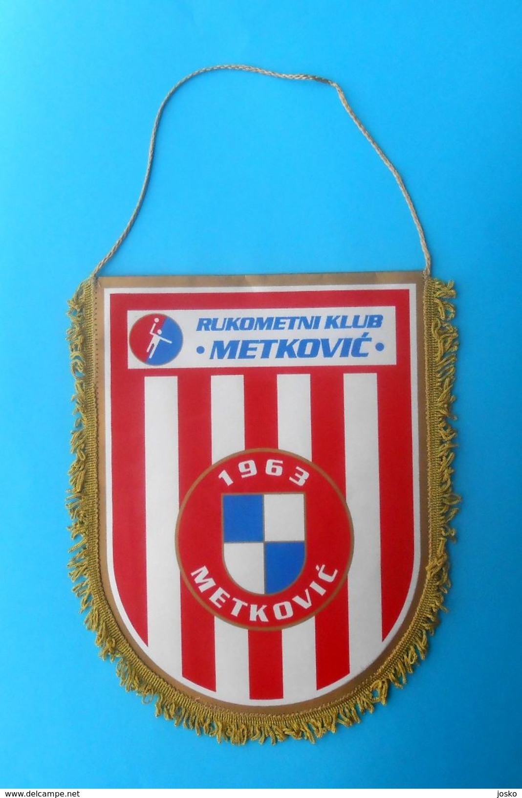 HANDBALL CLUB METKOVIC - Croatia Large Captain's Club Pennant * Hand-ball Balonmano Pallamano Kroatien Croatie Croacia - Handbal