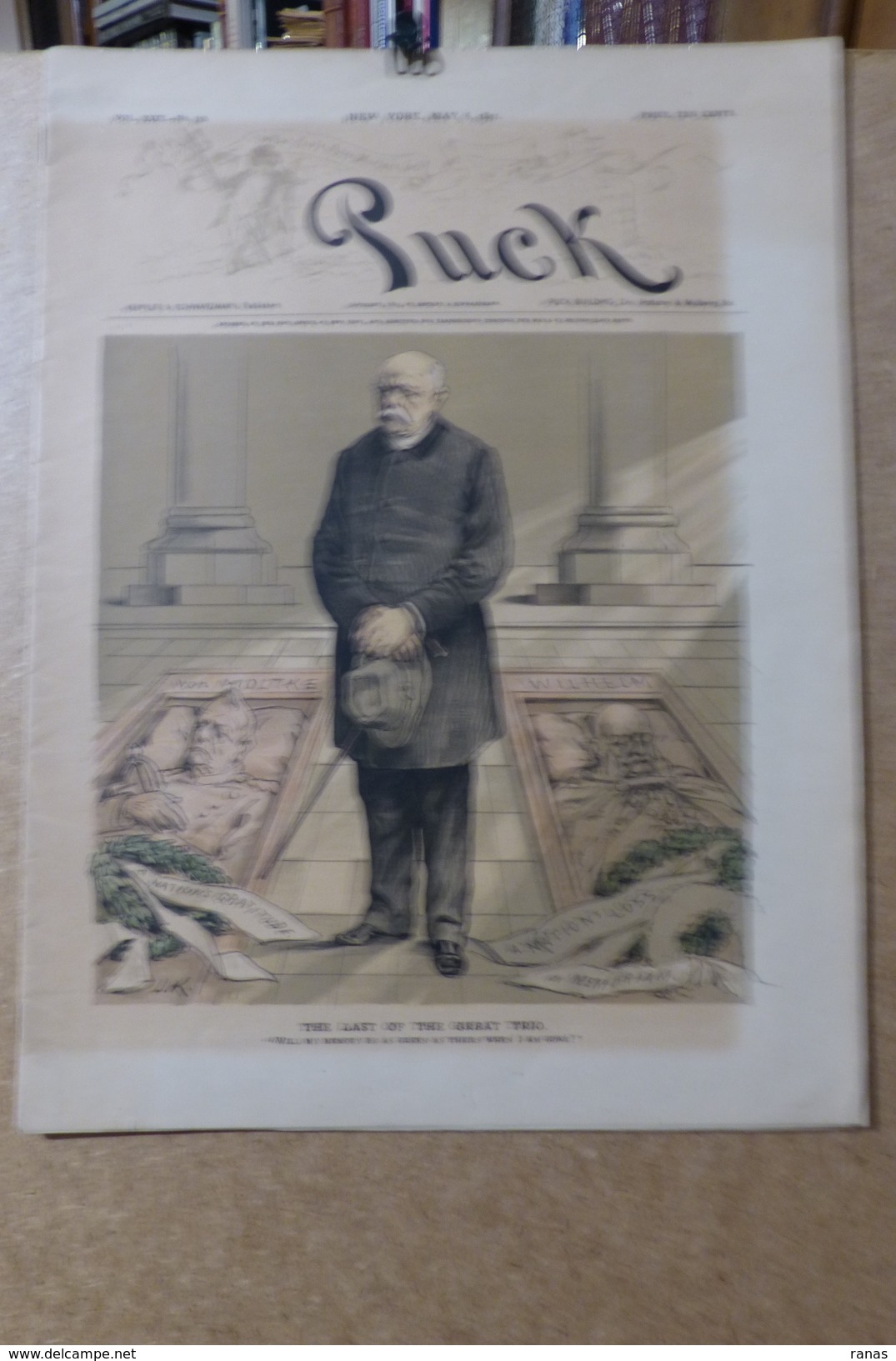 Revue Journal PUCK Satirique Caricature 36 X 27 Germany Allemagne Bismarck N° 739 De 1891 - 1850 - 1899