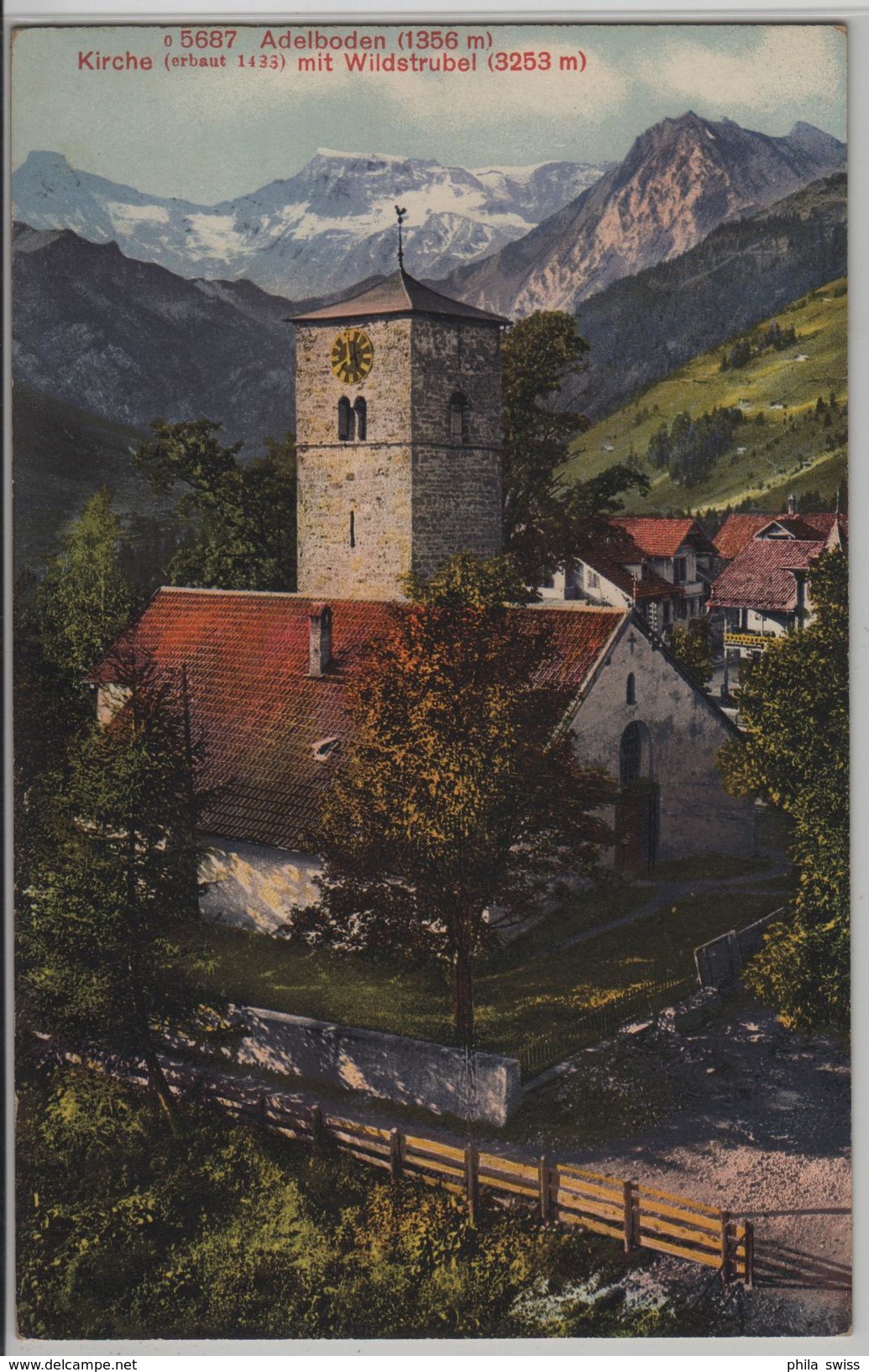 Adelboden - Kirche Mit Wildstrubel - Photoglob - Adelboden