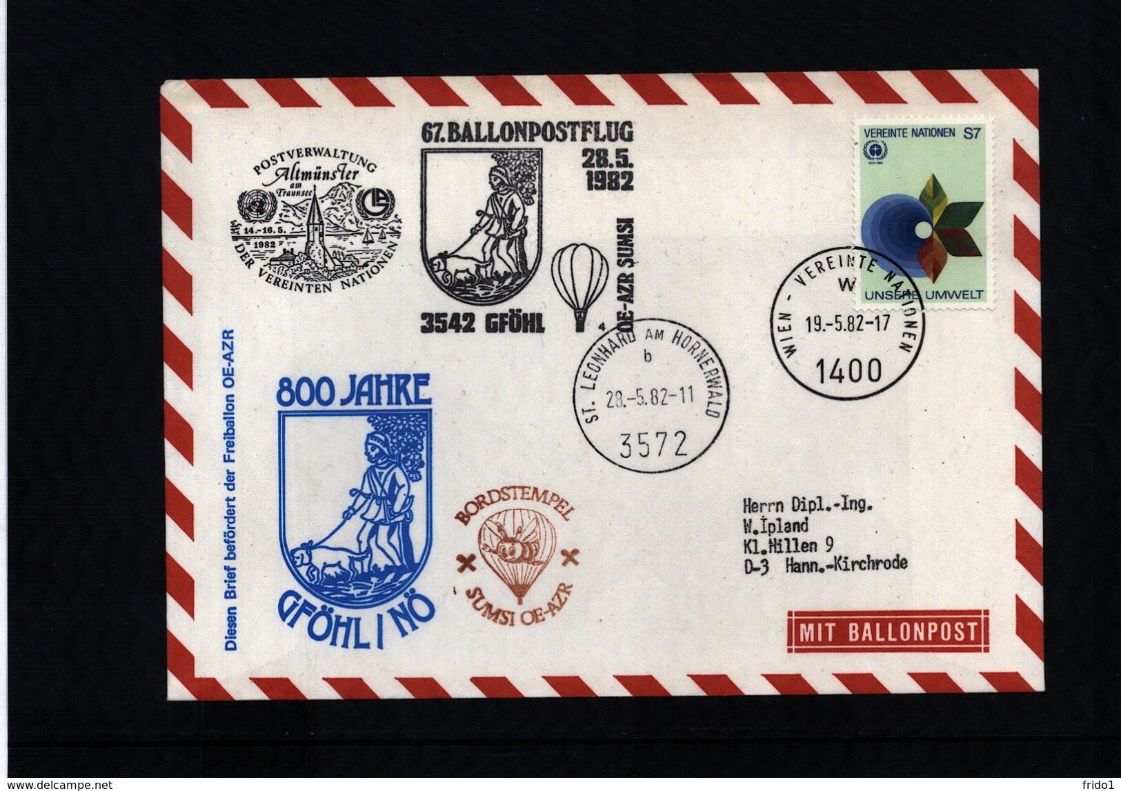 Oesterreich / Austria 1982 67.Ballonpost - Balloon Covers