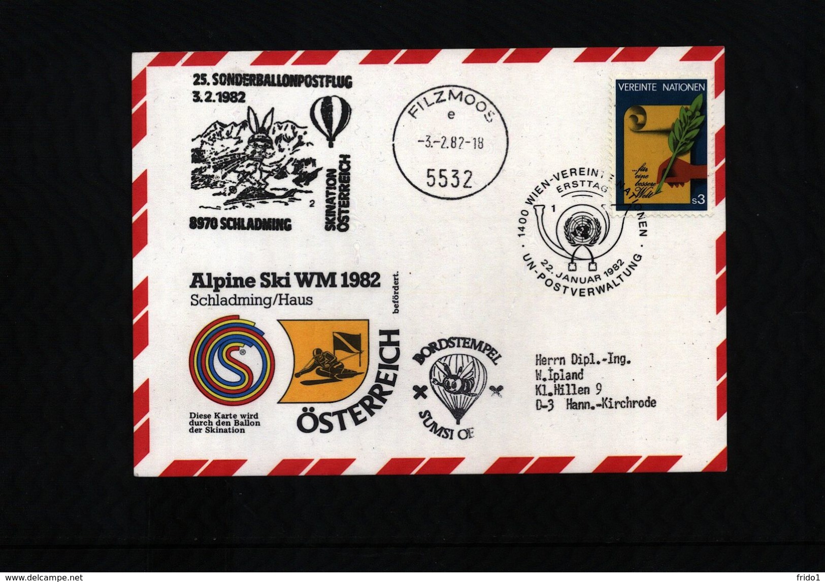 Oesterreich / Austria 1982 25.Sonderballonpost - Ballonpost