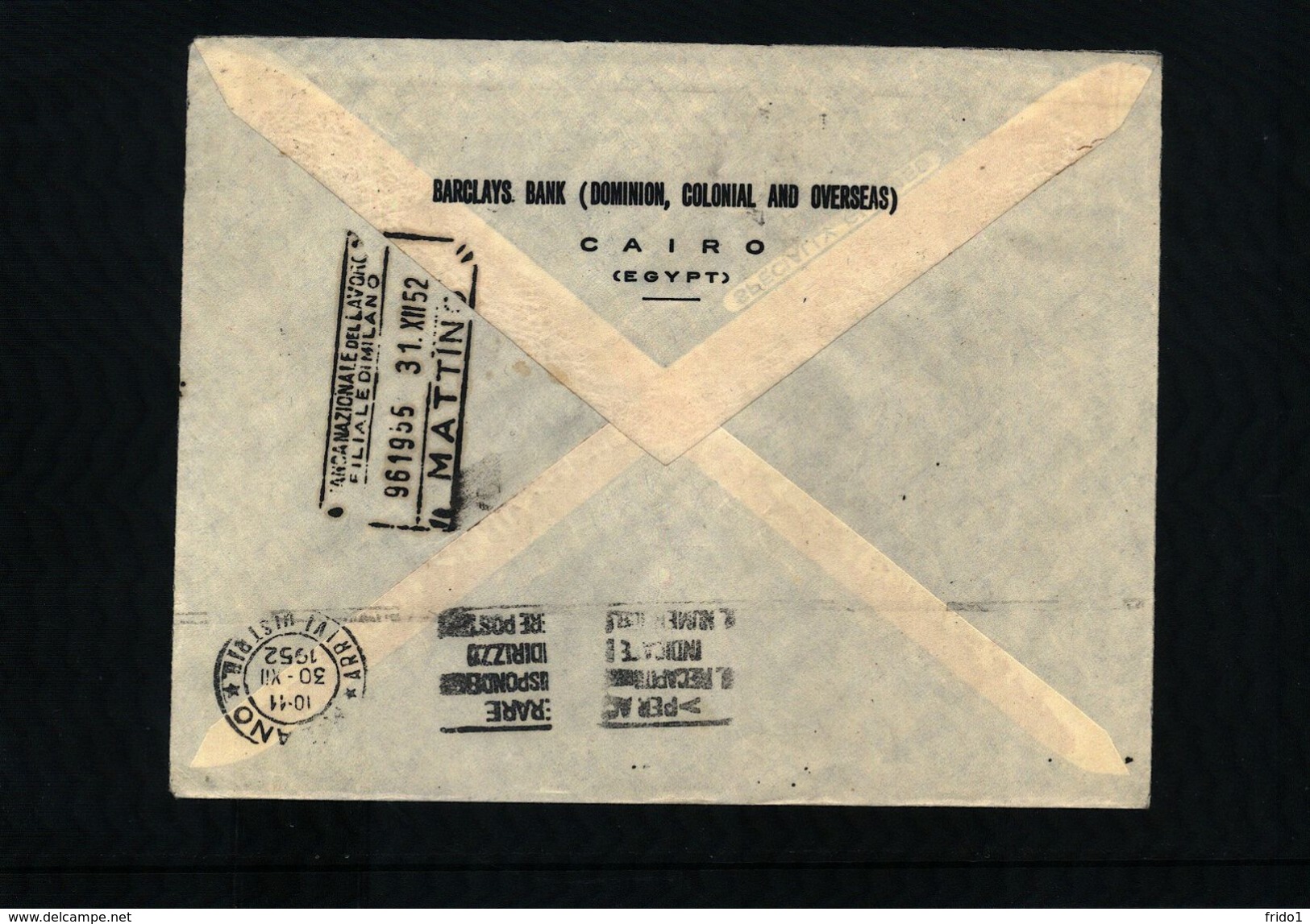 Egypt 1952 Interesting Airmail Cover - Lettres & Documents
