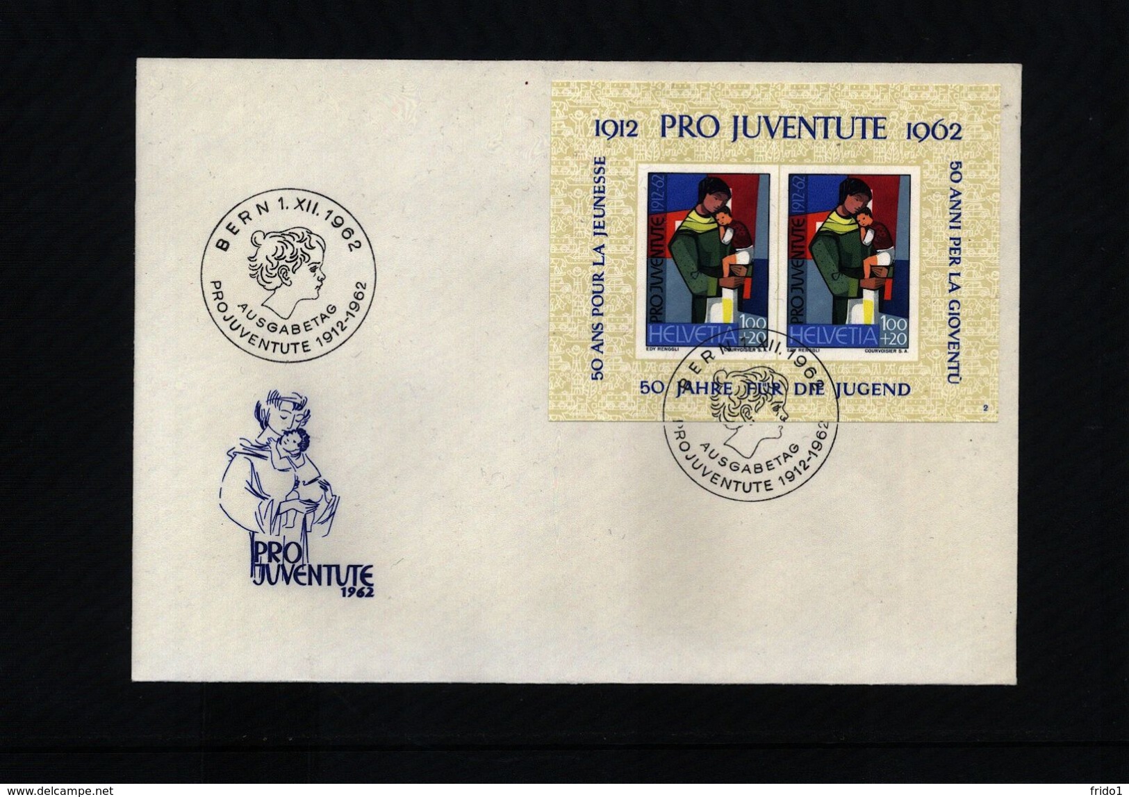 Switzerland 1962 Pro Juventute Michel Block 18  FDC - Lettres & Documents