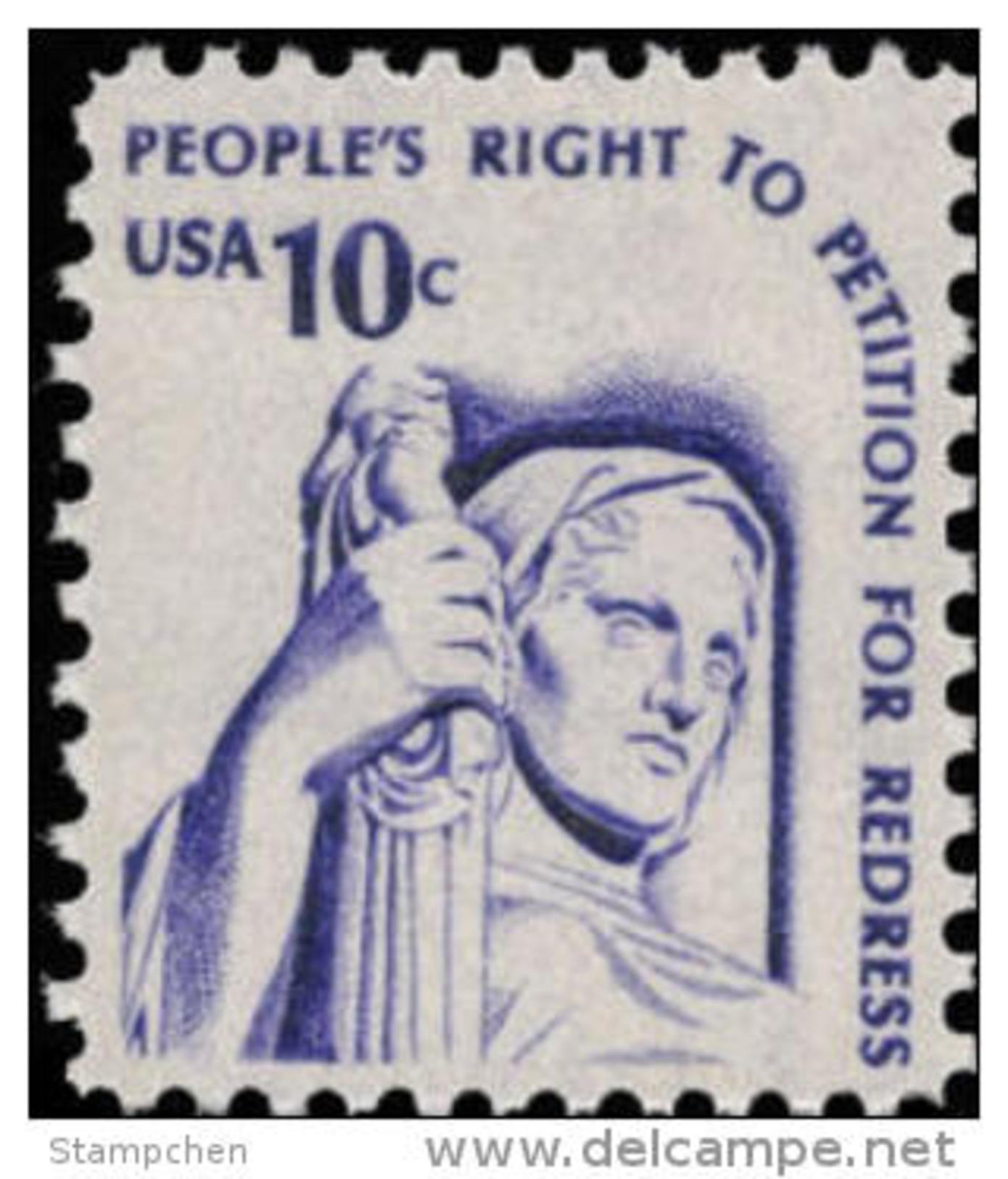 1977 USA 10c Americana Issues Stamp Contemplation Of Justice Sc#1592 History Sculpture Post - Unused Stamps