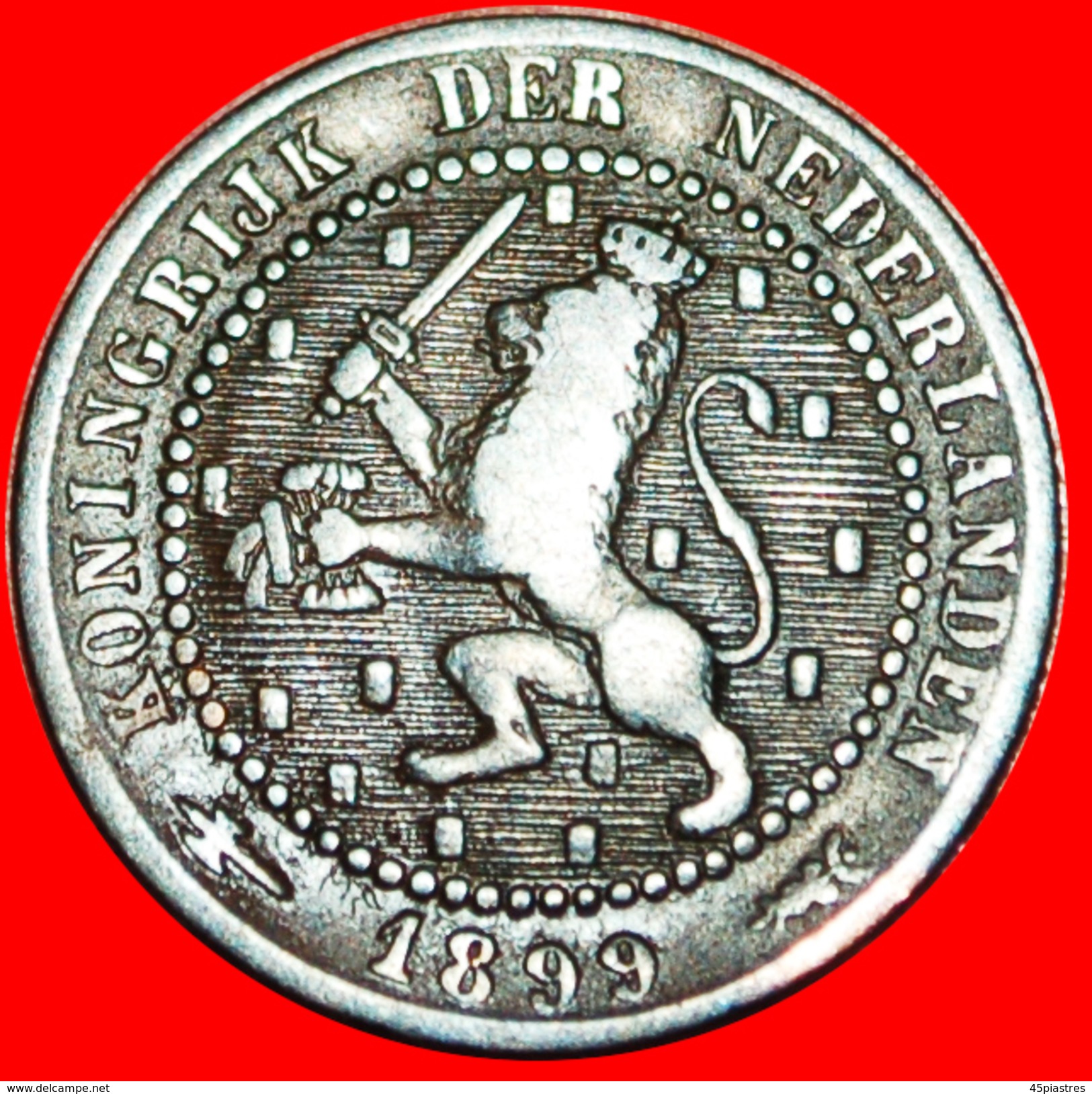 * RAMPANT LION (1877-1900): NETHERLANDS ★ 1 CENT 1899! WILHELMINA (1890-1948) LOW START ★ NO RESERVE! - 1 Cent