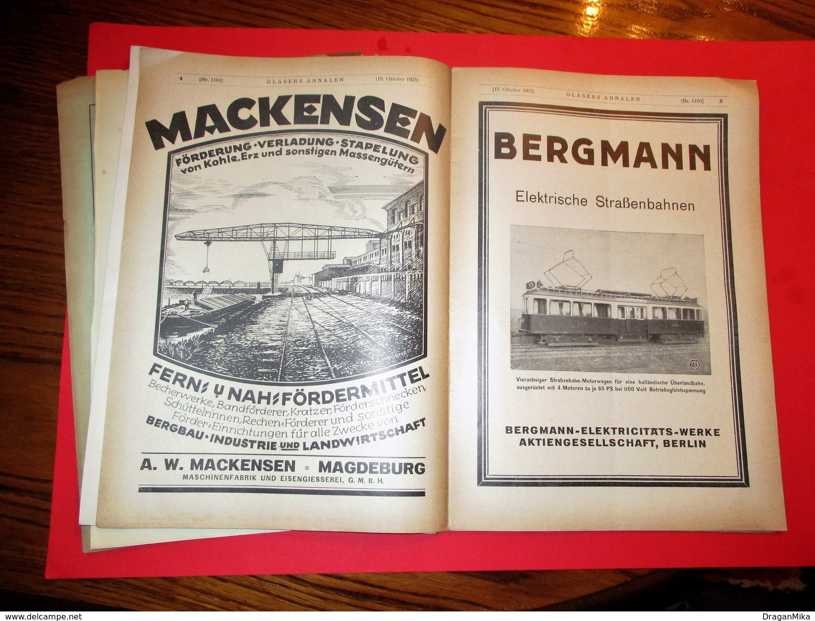 RARE: GLASERS ANNALEN, organ der Deutschen maschinentechnischen gesellschaft, 1925.