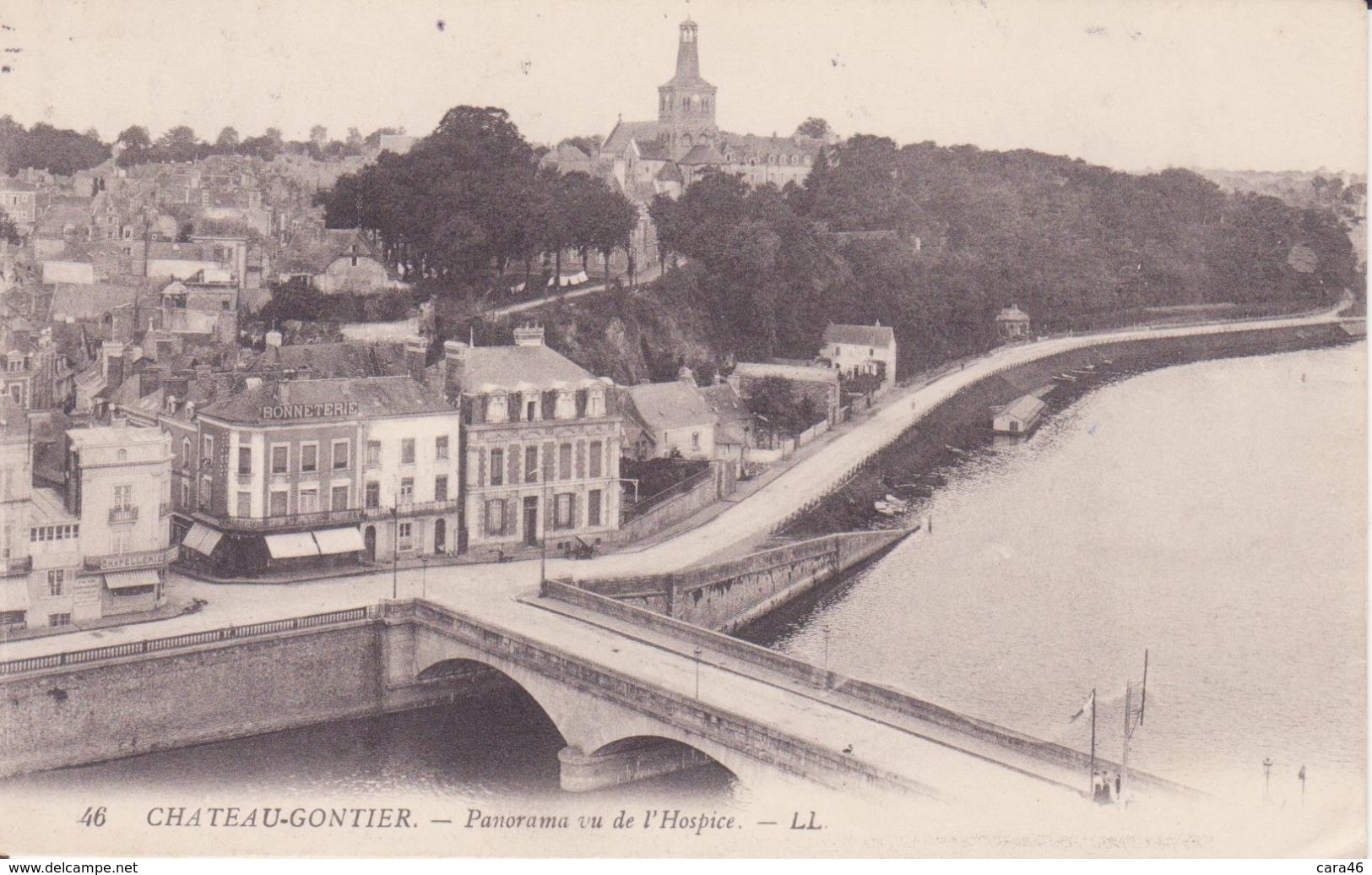 CPA -  46. CHATEAU-GONTIER - Panorama Vu De L'hospice - Chateau Gontier