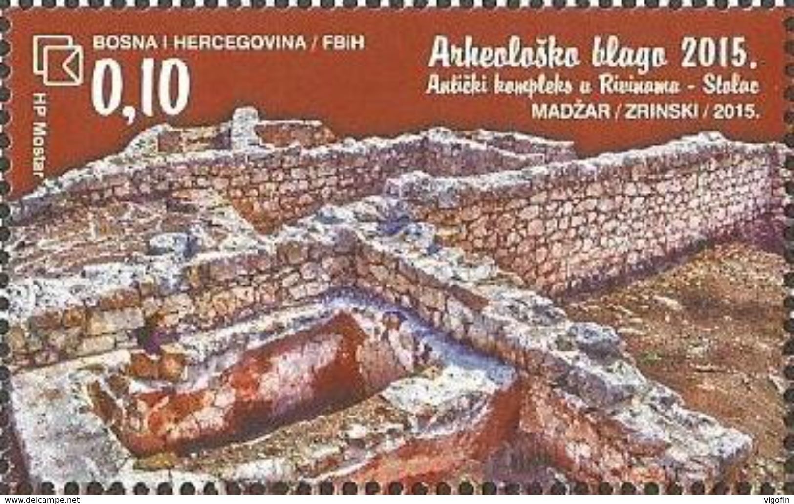 BHHB 2015-411 ARCHEOLOGY, BOSNA AND HERZEGOVINA HERCEGBOSNA(CROAT), 1 X 1v, MNH - Archéologie