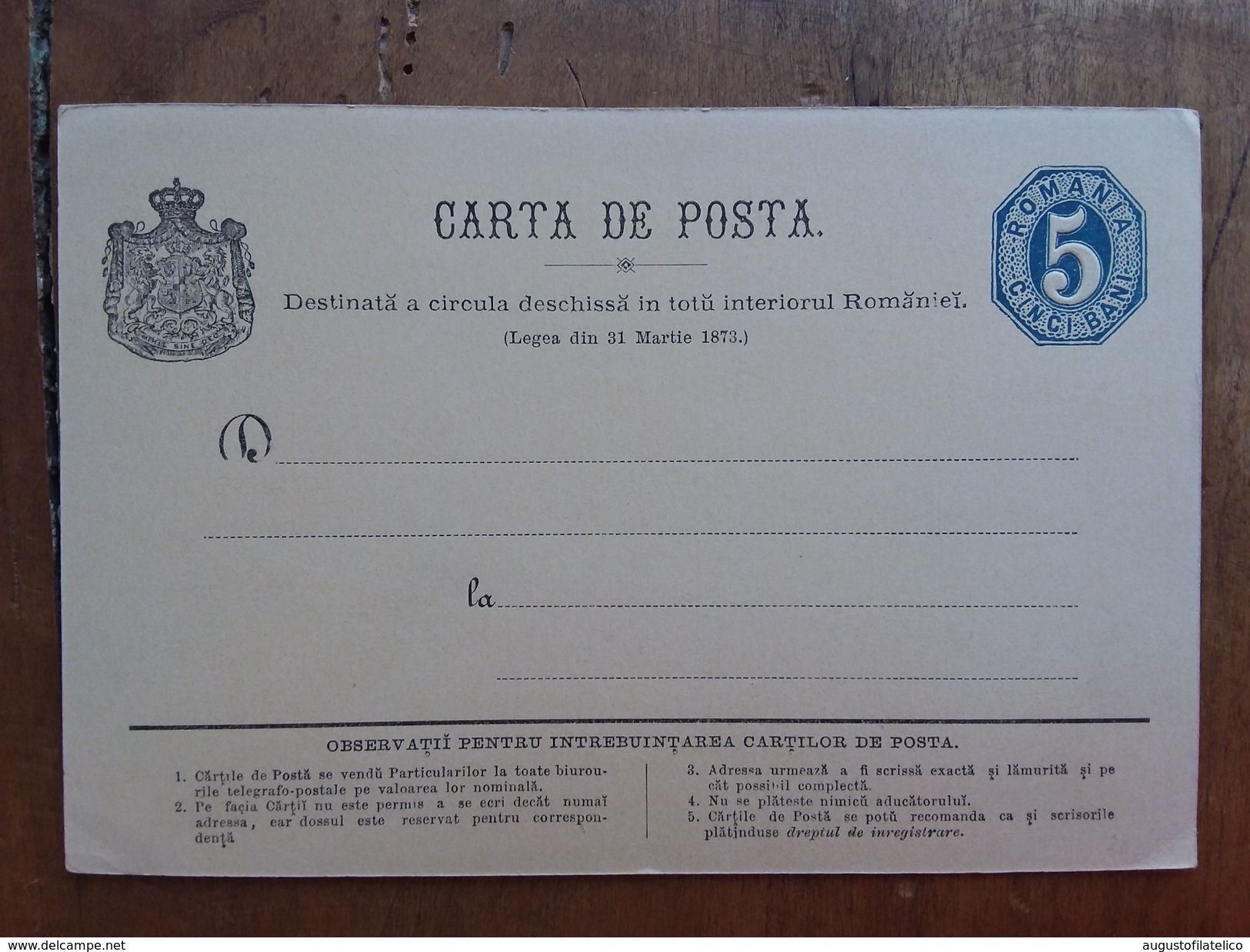 ROMANIA - Cartolina Postale Fine '800 Nuova + Spese Postali - Postal Stationery