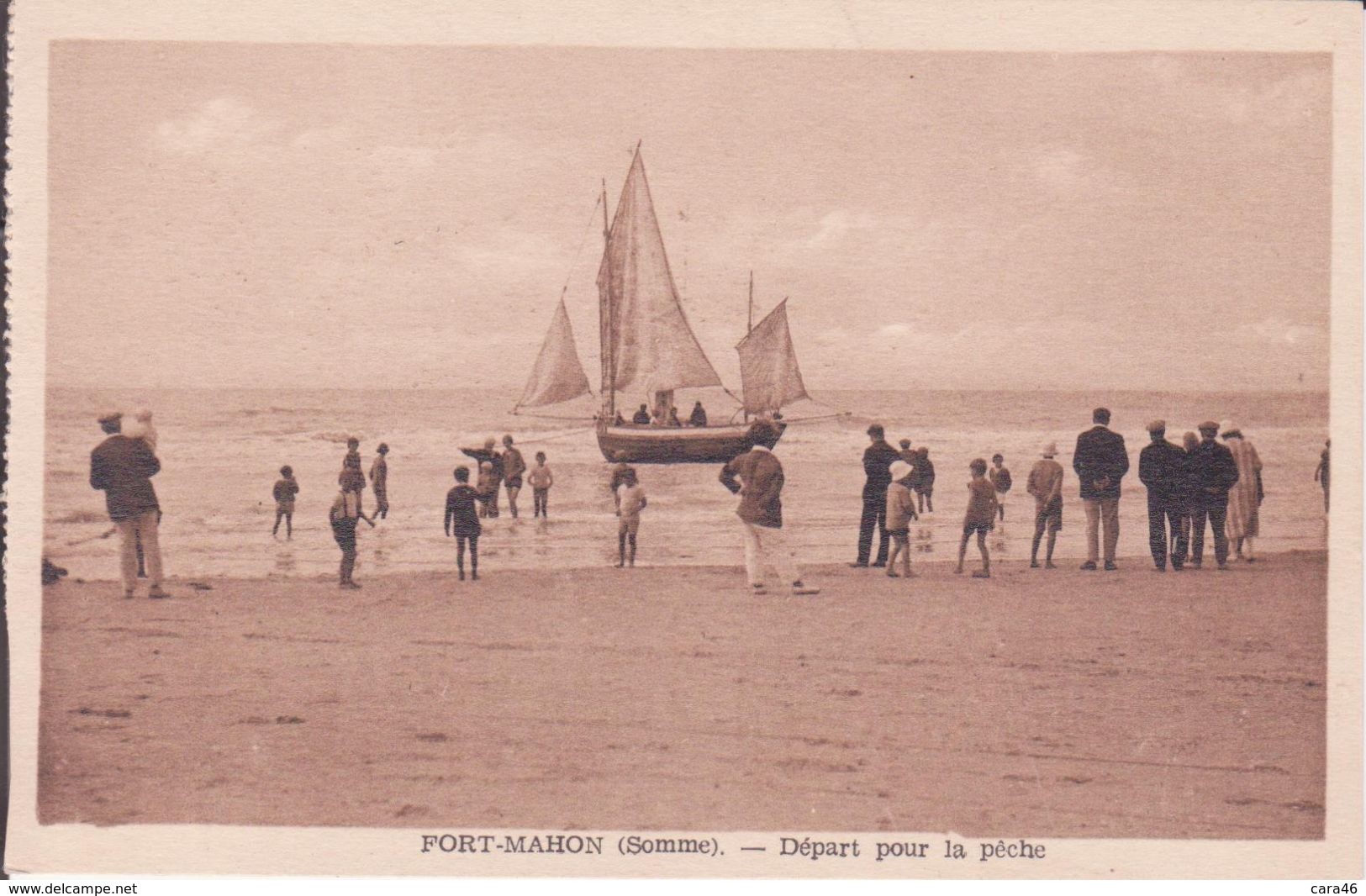 CPA - FORT MAHON (Somme) - Départ Pour La Pêche - Fort Mahon