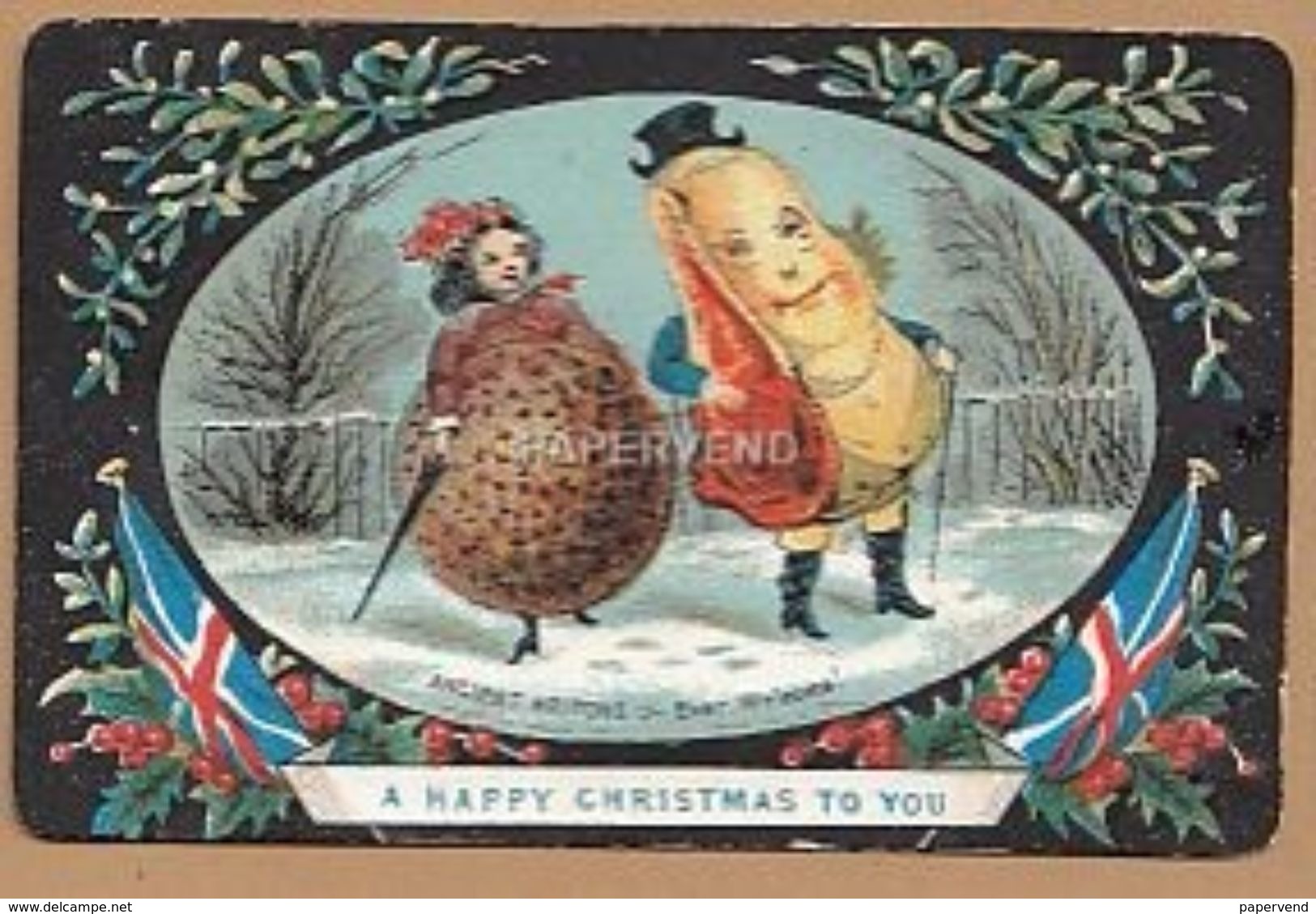 Victorian Greeting Card  Sir Loin & Plum Pudding Egc115 - Unclassified