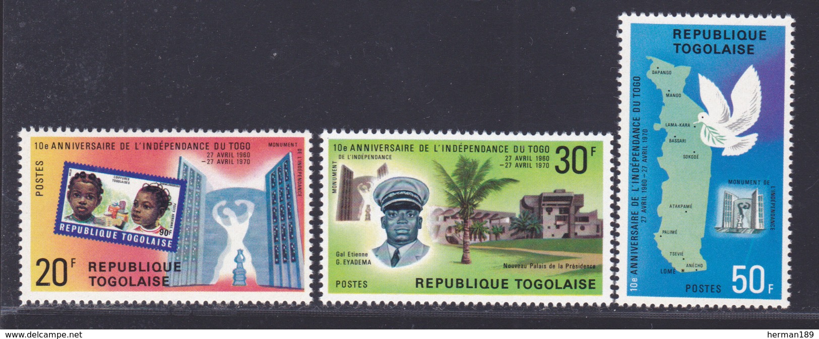 TOGO N°  658 à 660 ** MNH Neufs Sans Charnière, TB  (D3811) Anniversaire De L'indépendance - Togo (1960-...)