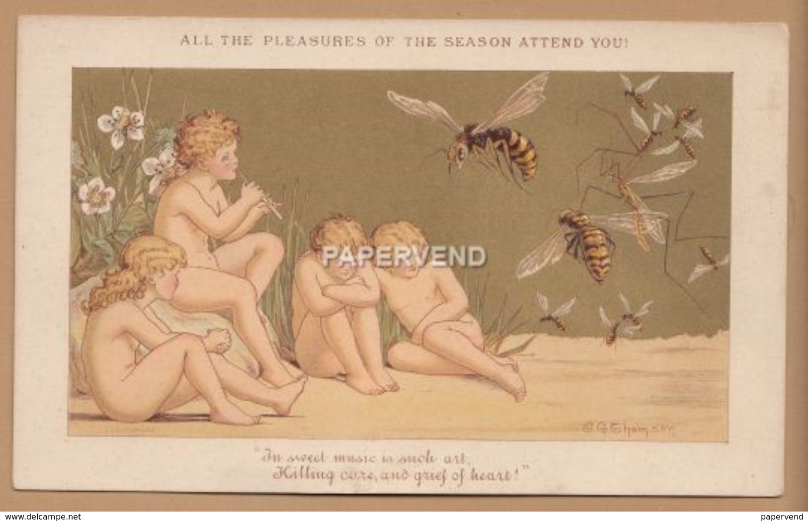 Victorian Greeting Card   A Joyous  Christmas   May All The Pleasures Of The Season Attend You   Egc129 - Unclassified