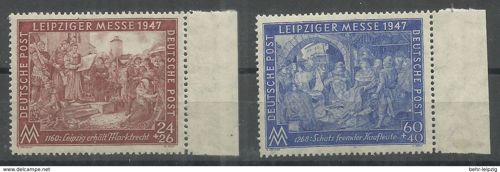 Gemeinschaftsausgaben 941/942IIBA"Briefmarkensatz Leipziger Messe 47 Stichtiefdruck, Gez;K13 1/4:13" Postfrisch Mi.:3,00 - Sonstige & Ohne Zuordnung