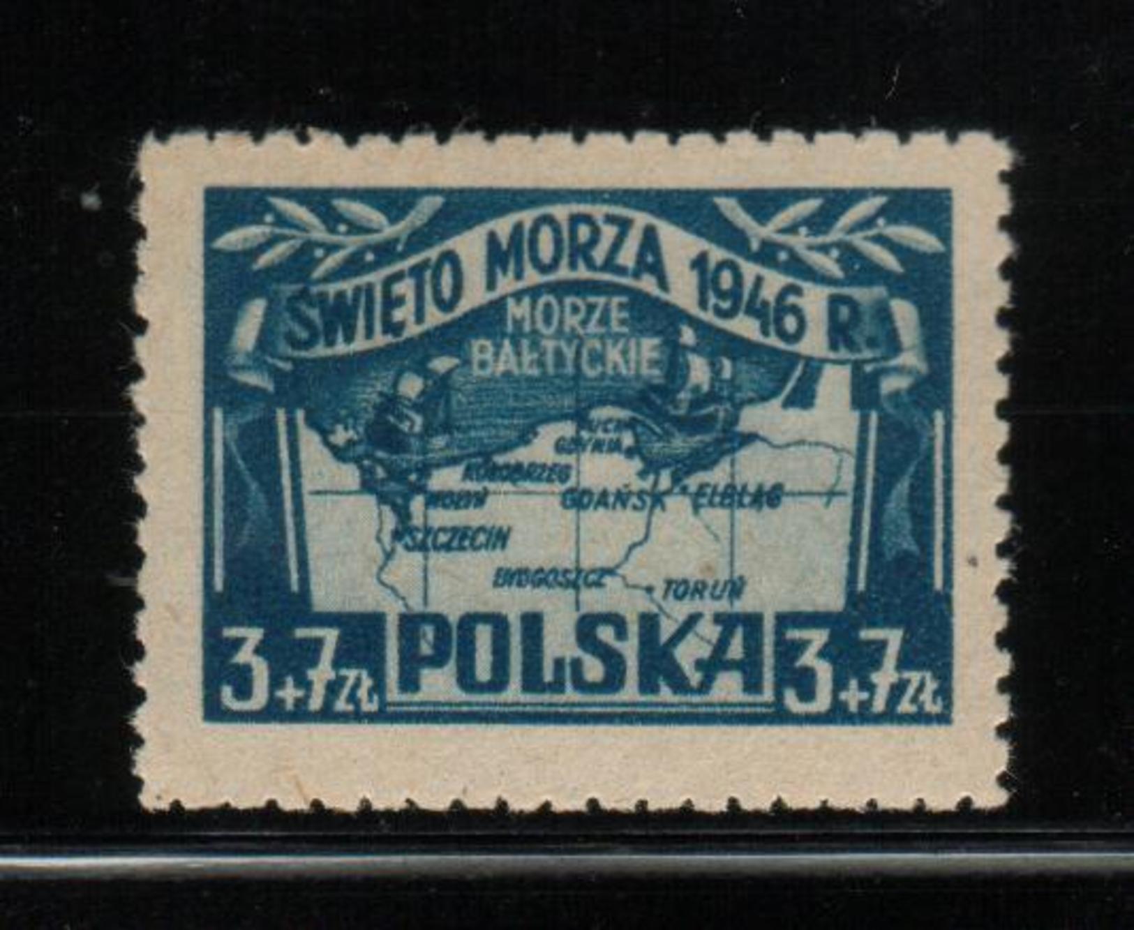 POLAND 1946 MARINERS DAY MARTIME FESTIVAL OF HM Sailing Ships Maps Polish Coastline Sea Maps Swieto Morza Sailors - Ships