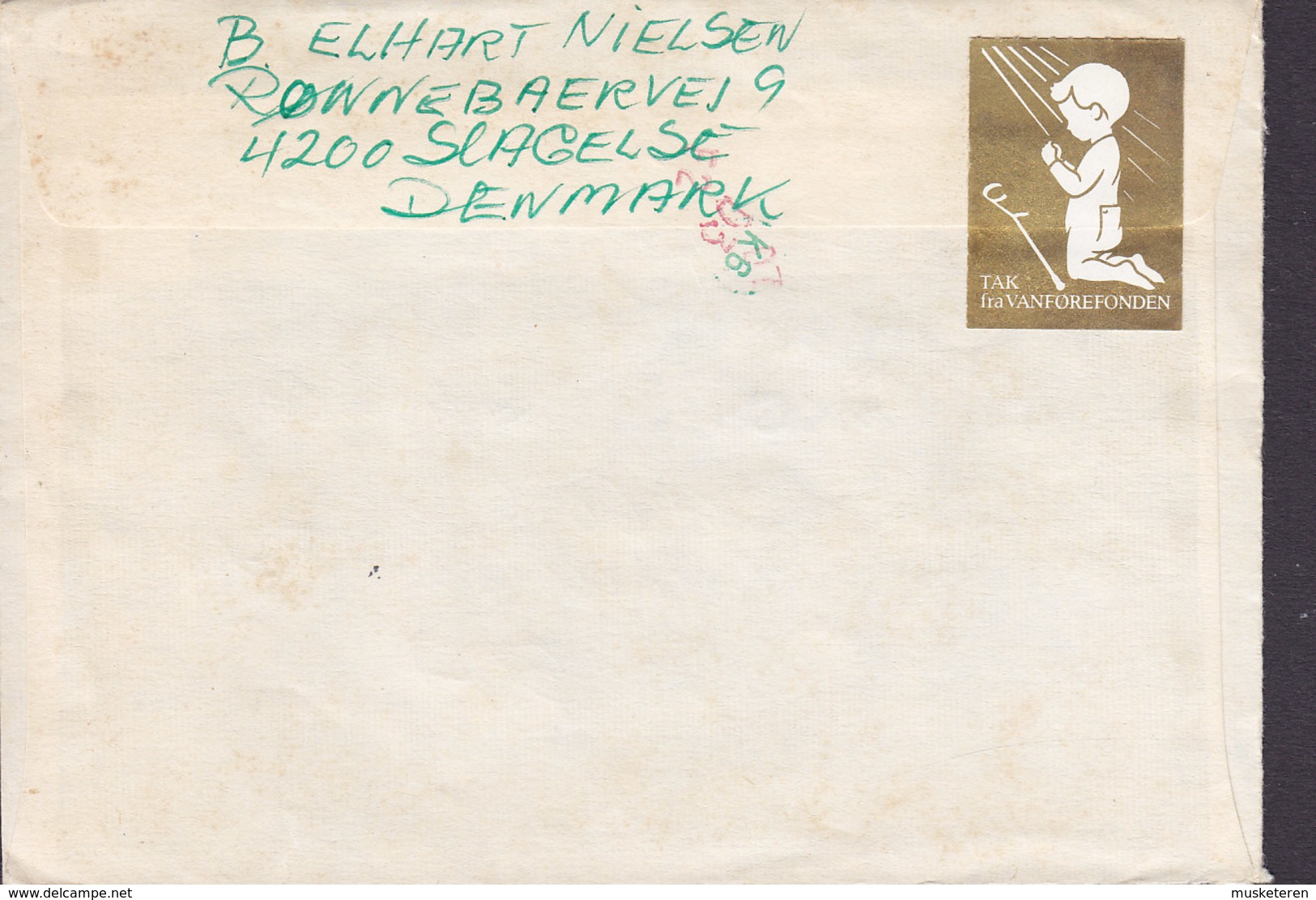 Denmark Brotype IId SLAGELSE 1983 Cover Brief PHILADELPHIA Penn. USA Vanførefonden Vignette & Sclerose Stamps - Briefe U. Dokumente