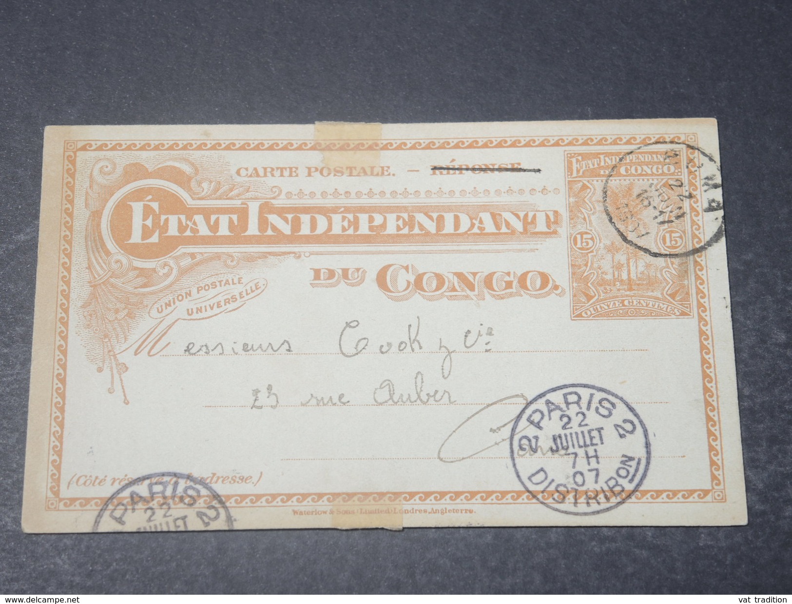 CONGO BELGE - Entier Postal Pour La France En 1907 - L 10968 - Stamped Stationery