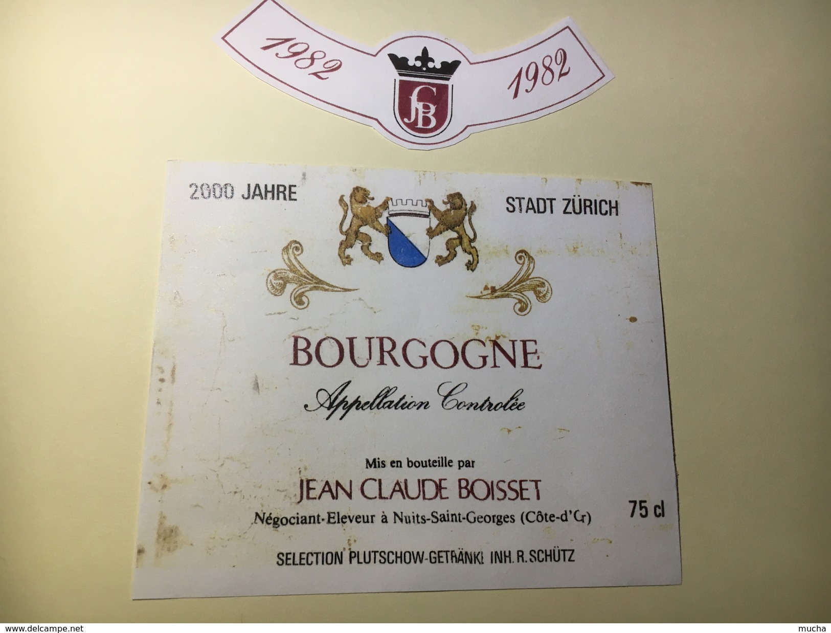 6287 - Bourgogne 1982 Jean-Claude Bosset Pour Les 2000 Ans De La Ville De Zürich - Autres & Non Classés