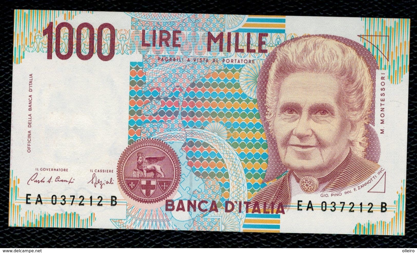 Italia - Italy 1990 Banconota Non Circolata Da 1000L Montessori  Serial EA..B Uncirculated - 1000 Lire