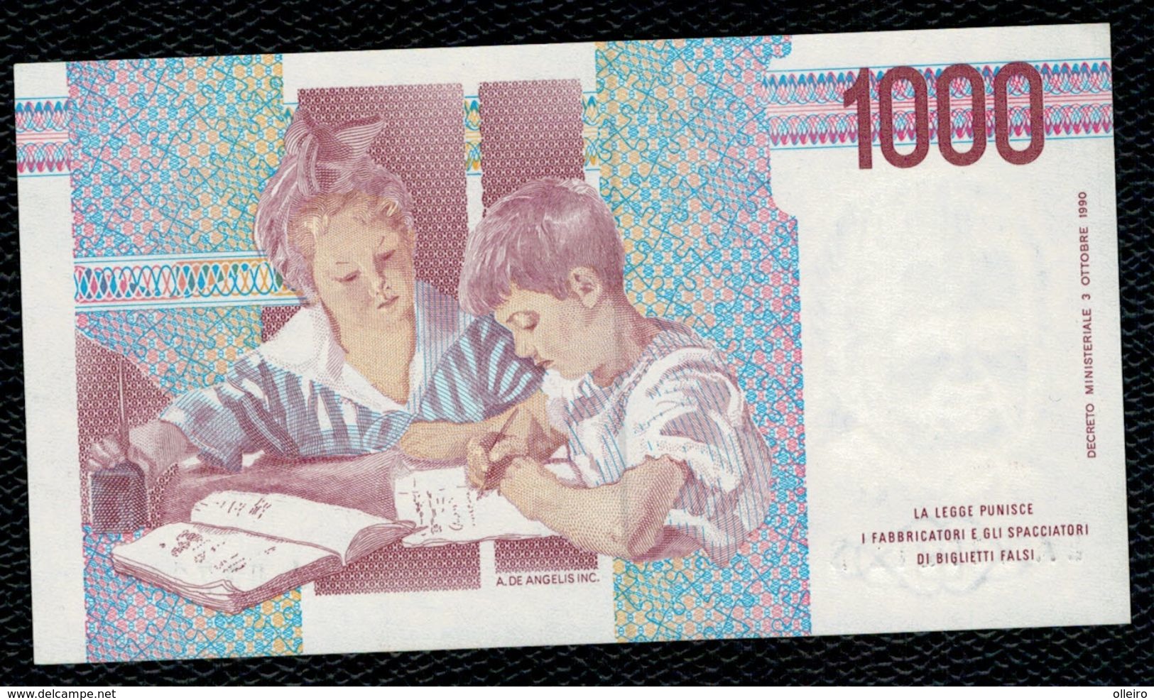 Italia - Italy 1990 Banconota Non Circolata Da 1000L Montessori  Serial EA..B Uncirculated - 1000 Lire